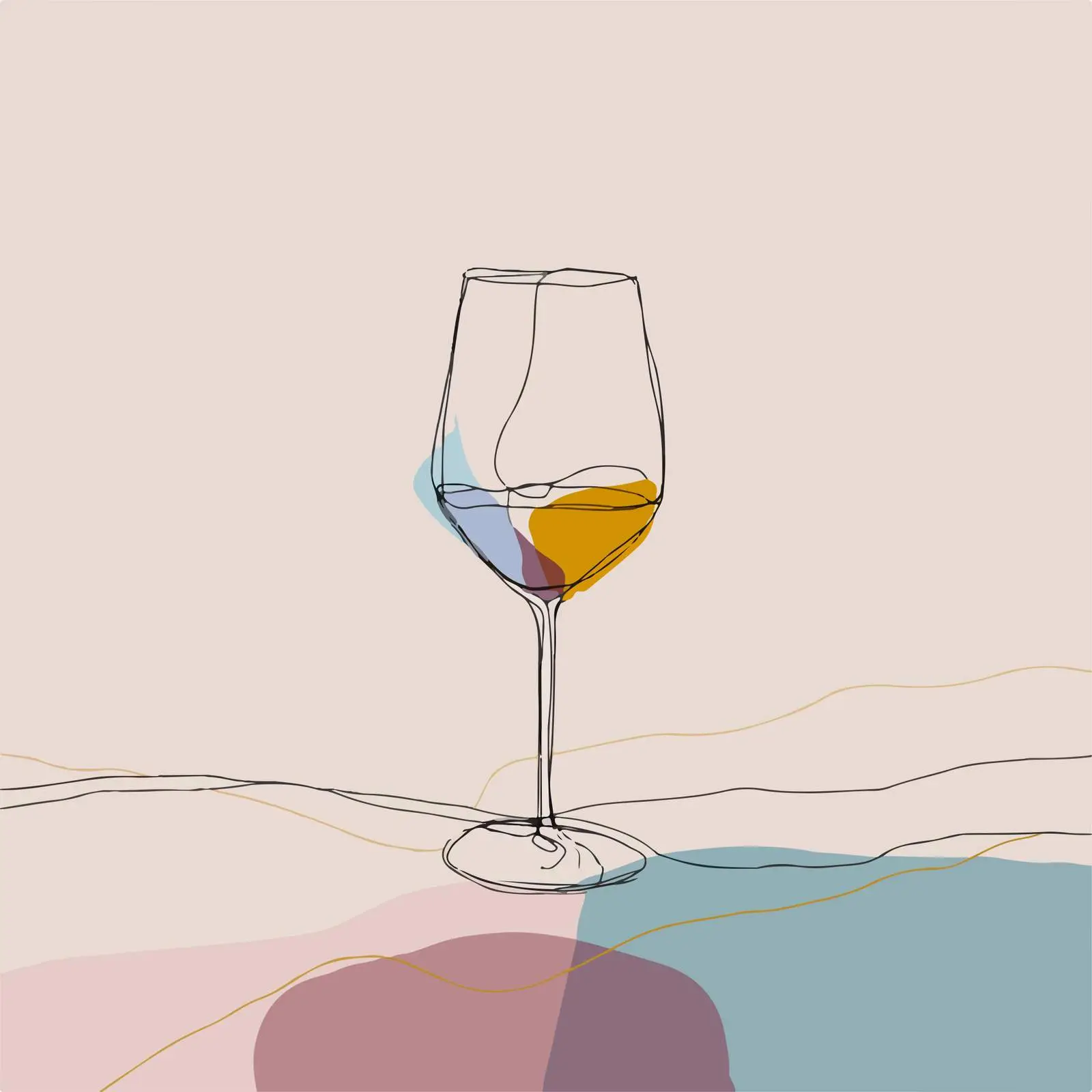 Elegant Wine Glass Art — free download from Dotvec
