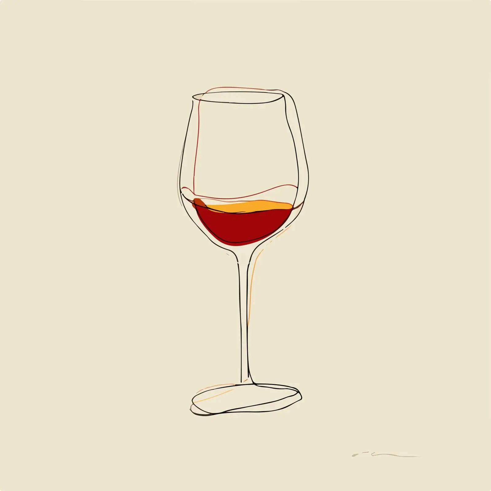 Minimalist Wine Glass Artwork — free download from Dotvec