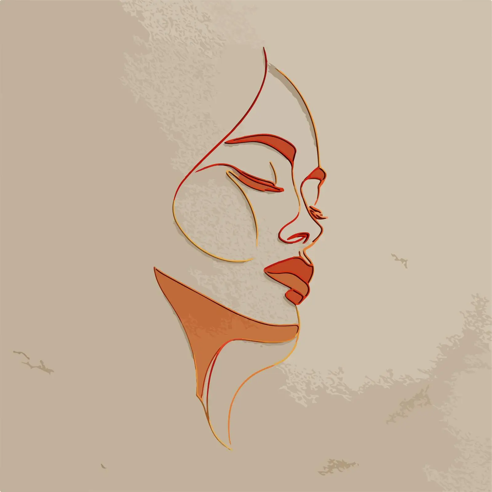 Monochrome Woman Face Art — free download from Dotvec