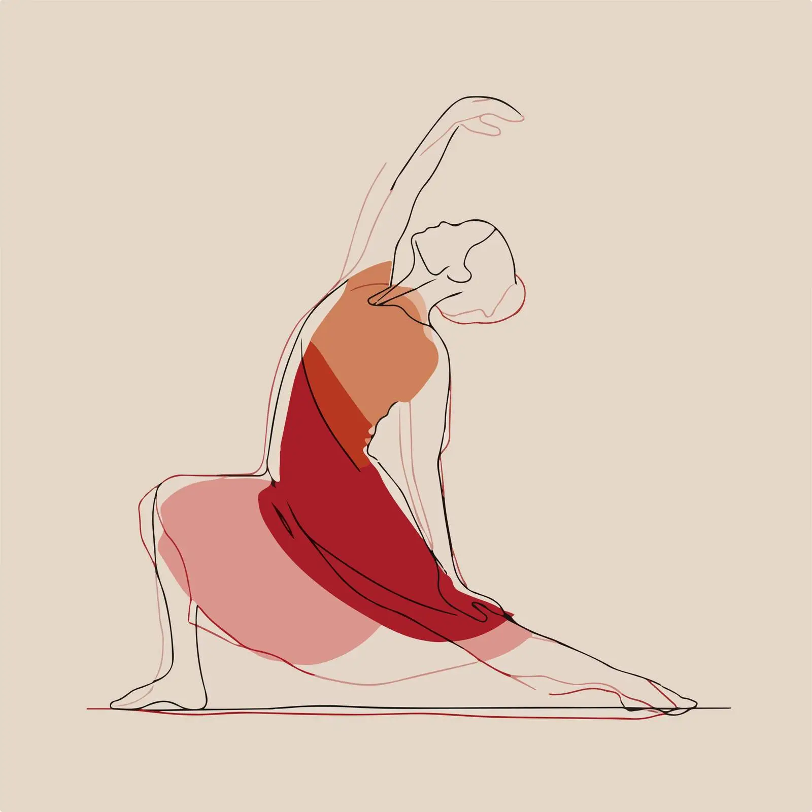 Yoga Pose Minimalist Art — free download from Dotvec