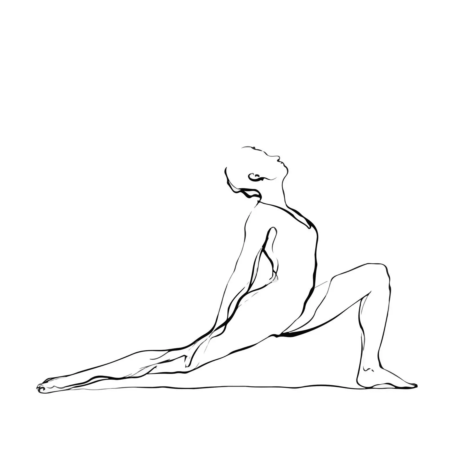 Yoga Pose Outline on White Background — free download from Dotvec