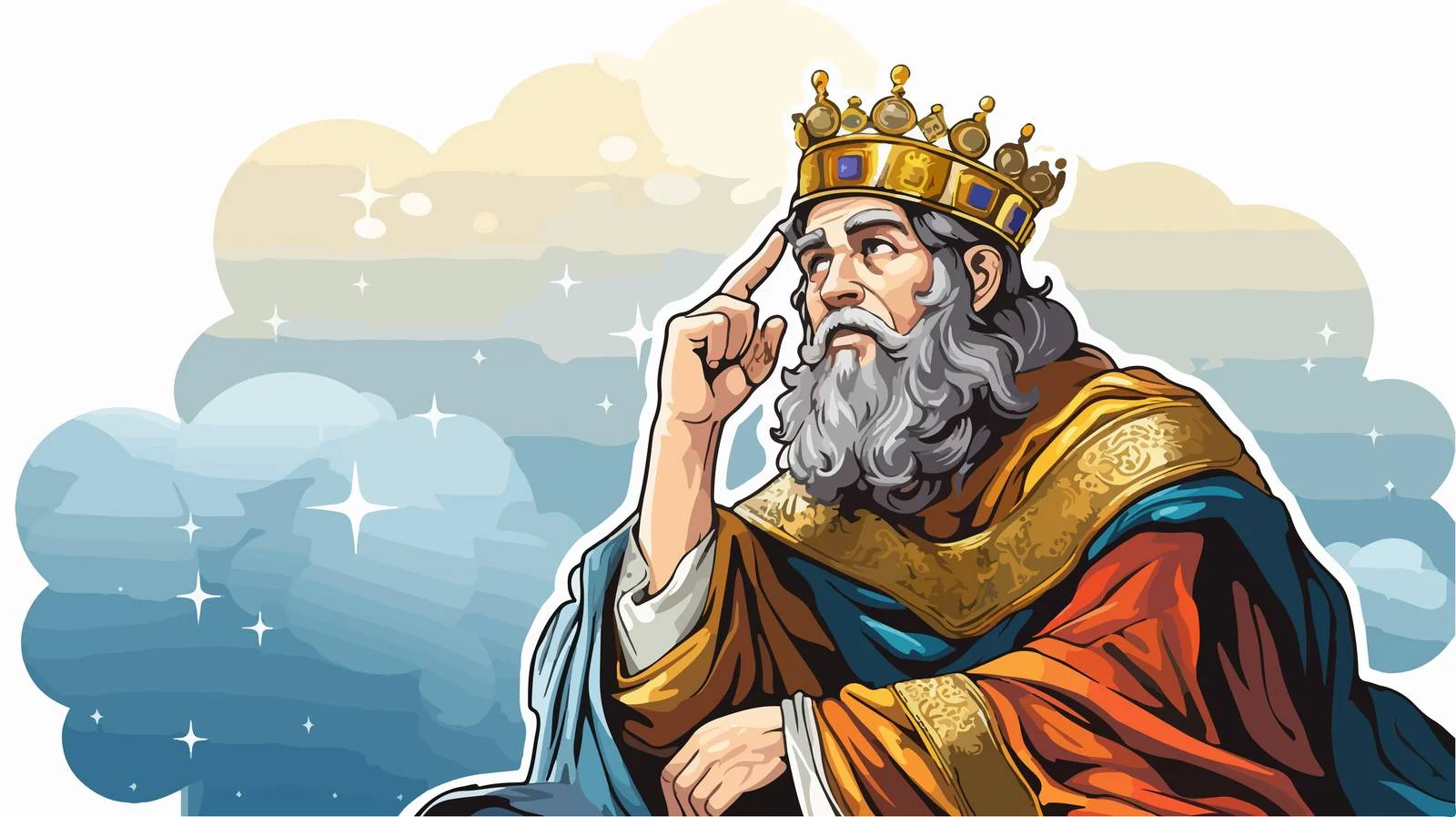 Wise Man with Thought Bubble — free download from Dotvec