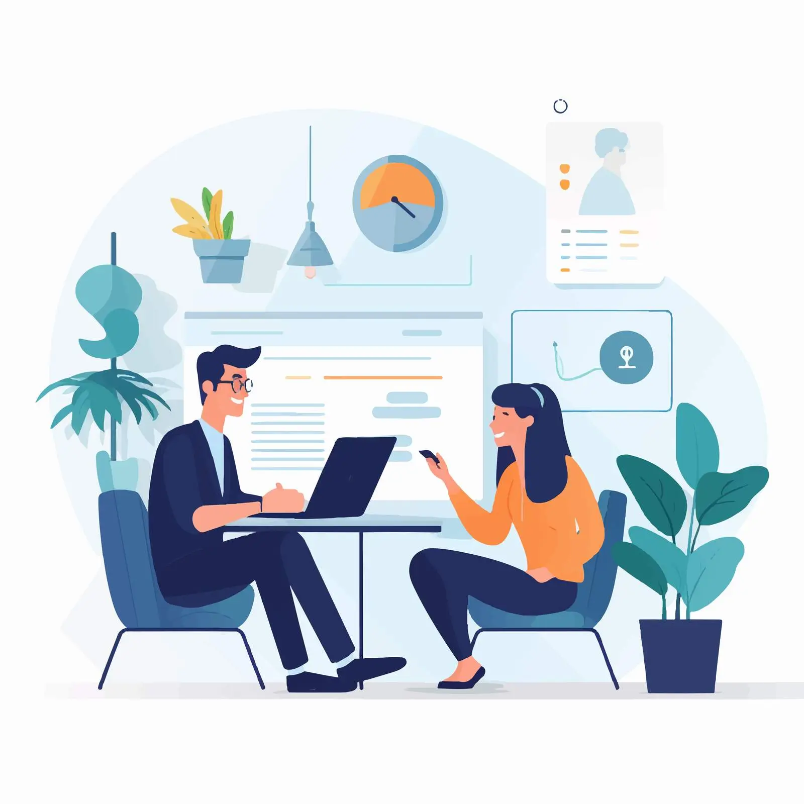 Virtual Business Communication Among Colleagues — free download from Dotvec