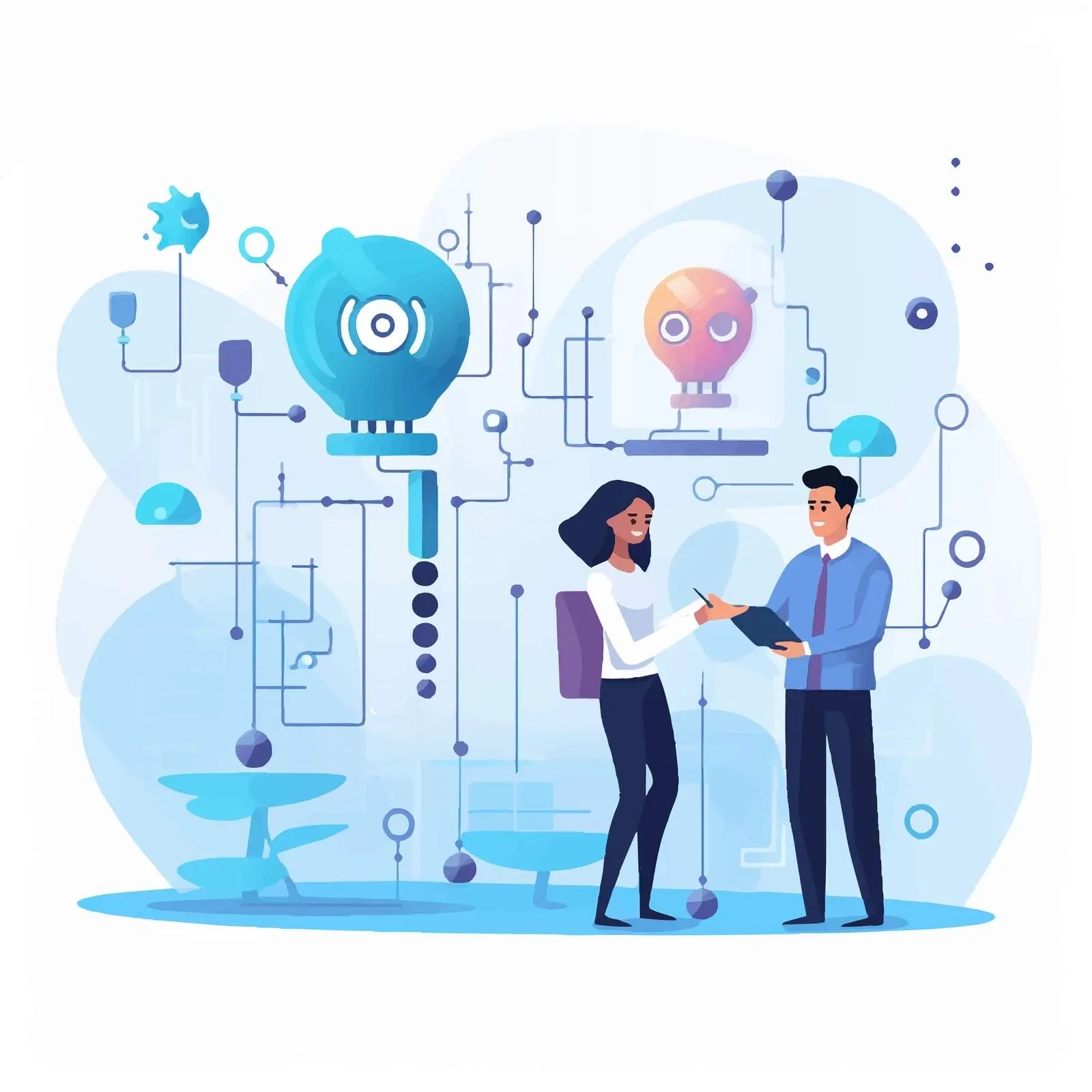 Chat Bot Communication Concept for Customer Support — free download from Dotvec