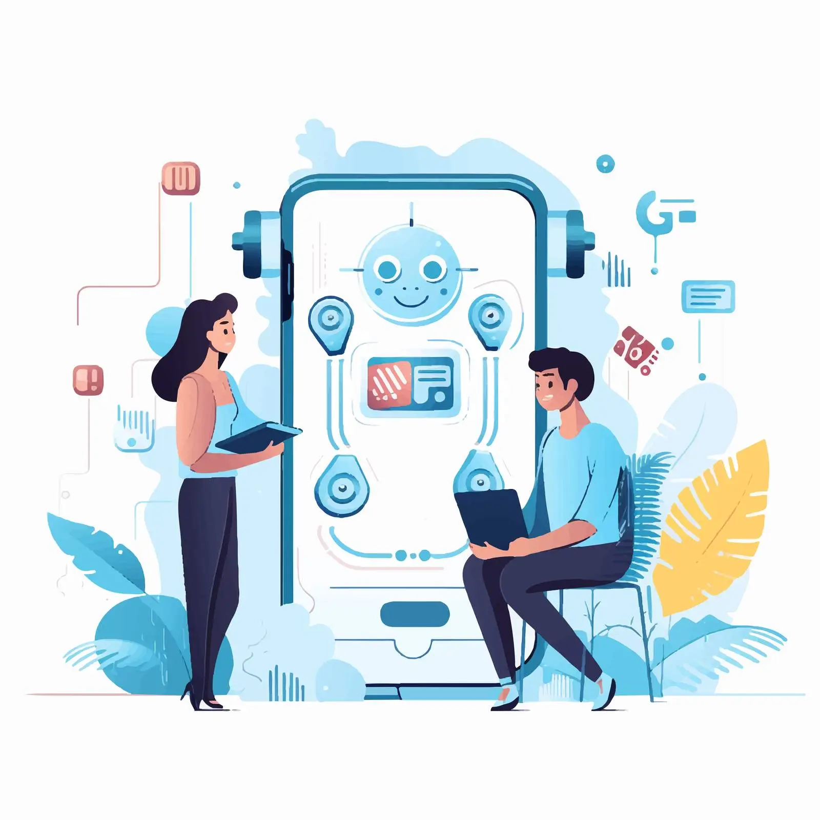 Chat Bot Concept for Online Communication — free download from Dotvec