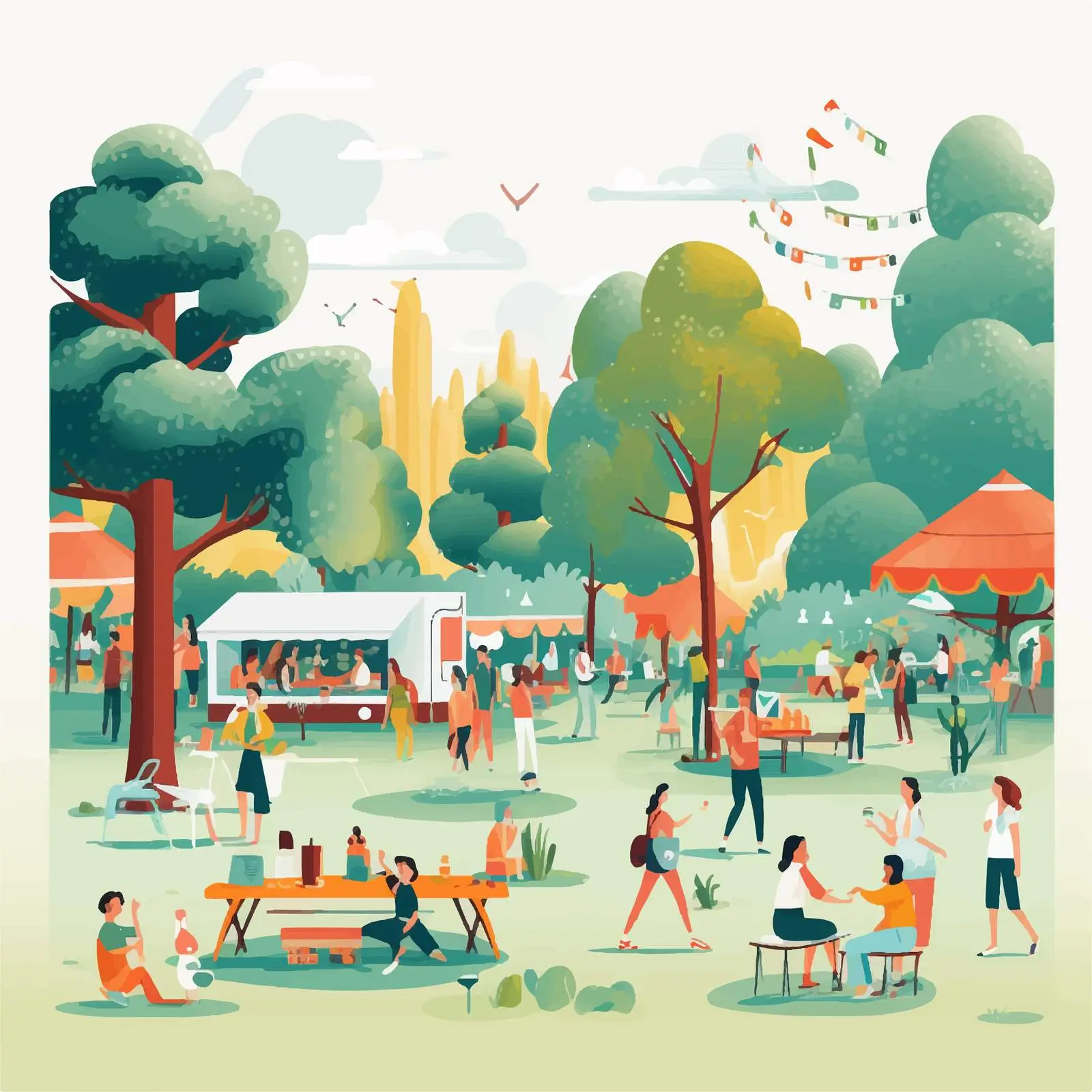 Summer Street Food Festival in Open Air Park — free download from Dotvec