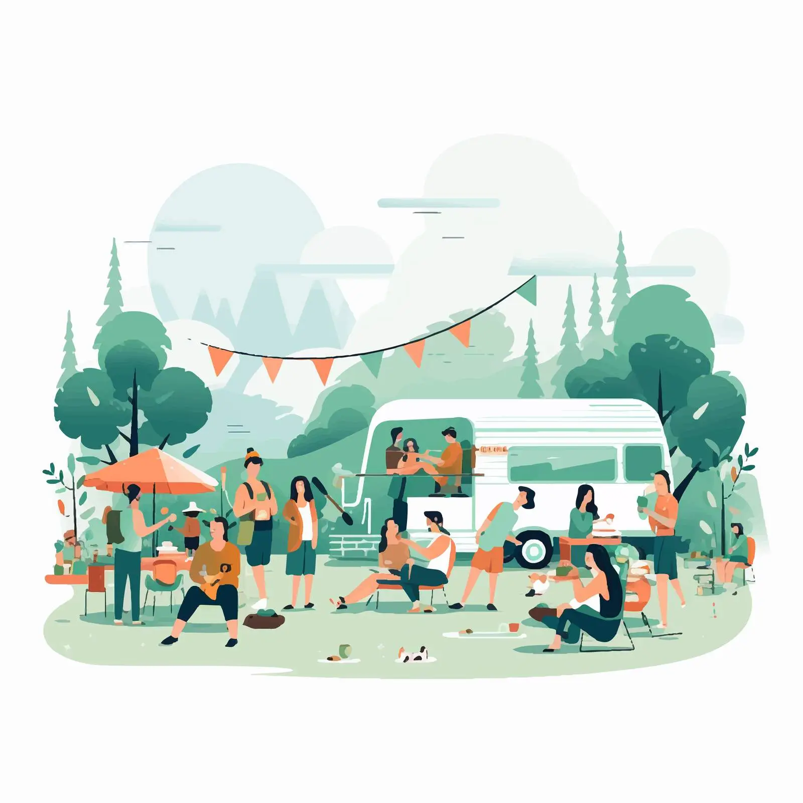 Summer Street Food Festival in Open Air Park — free download from Dotvec