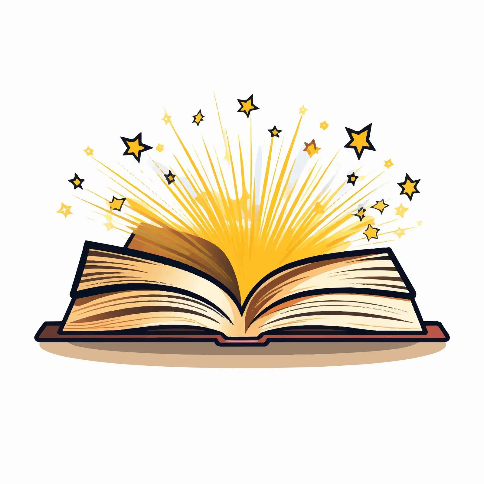 Open Book Cartoon Line Vector Illustration — free download from Dotvec