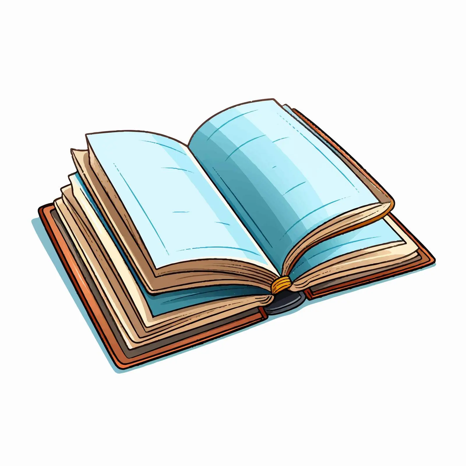 Colorful Cartoon Open Book Vector Illustration — free download from Dotvec