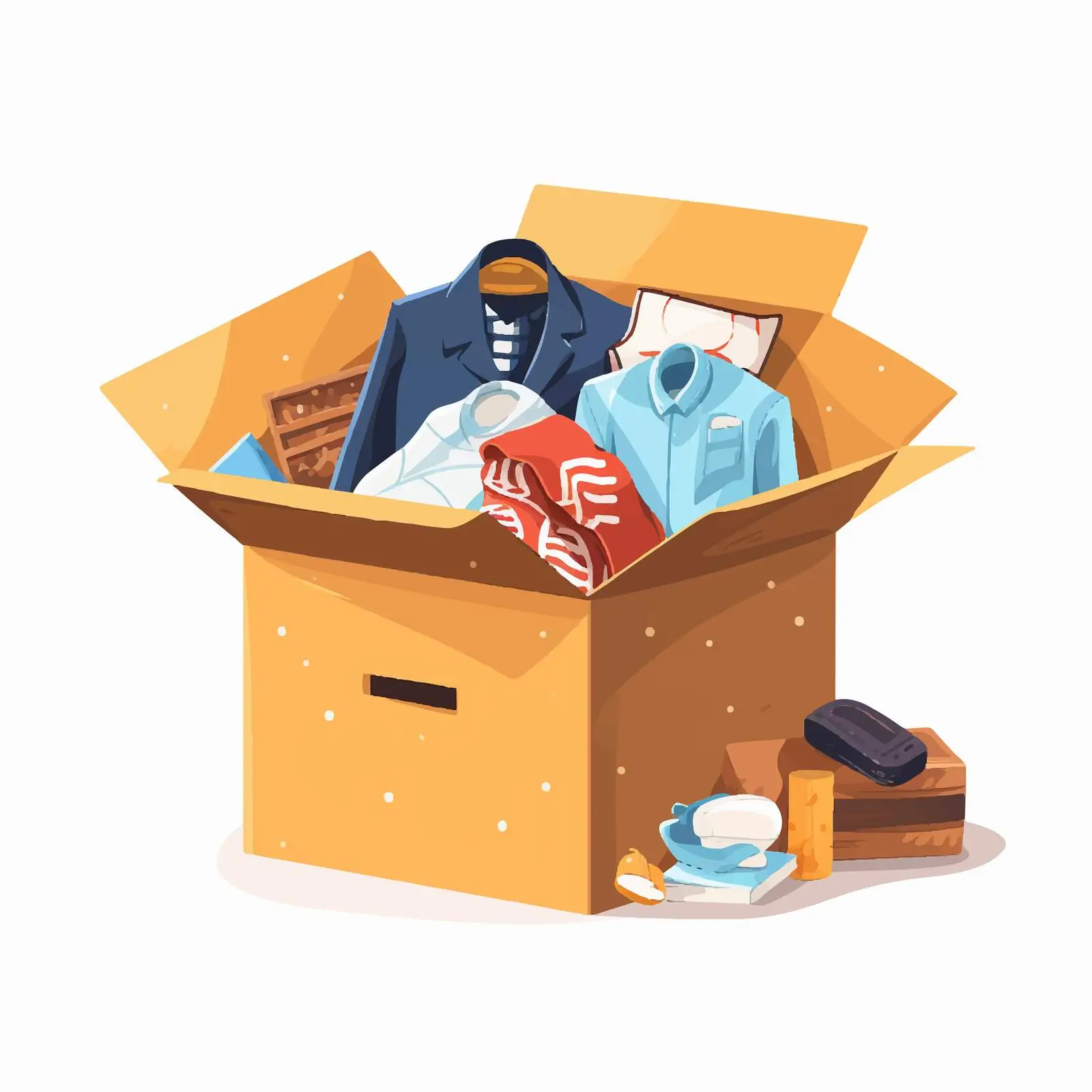 Unpacking Personal Belongings from Open Box — free download from Dotvec