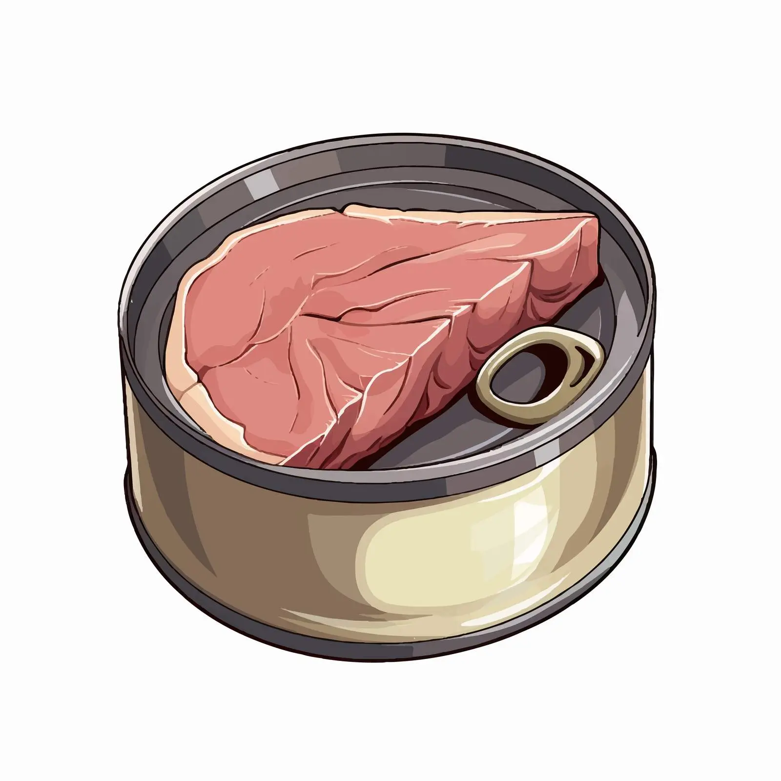 Open Can of Tuna on White Background — free download from Dotvec