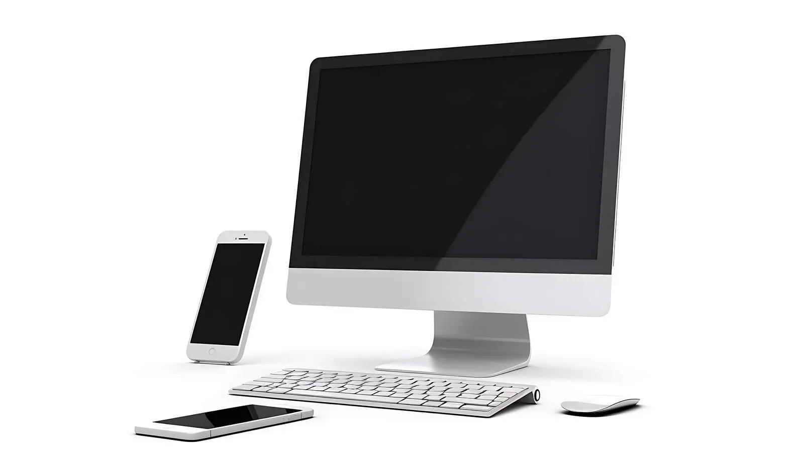 Daily Use of Computer and Smartphone on Desk — free download from Dotvec