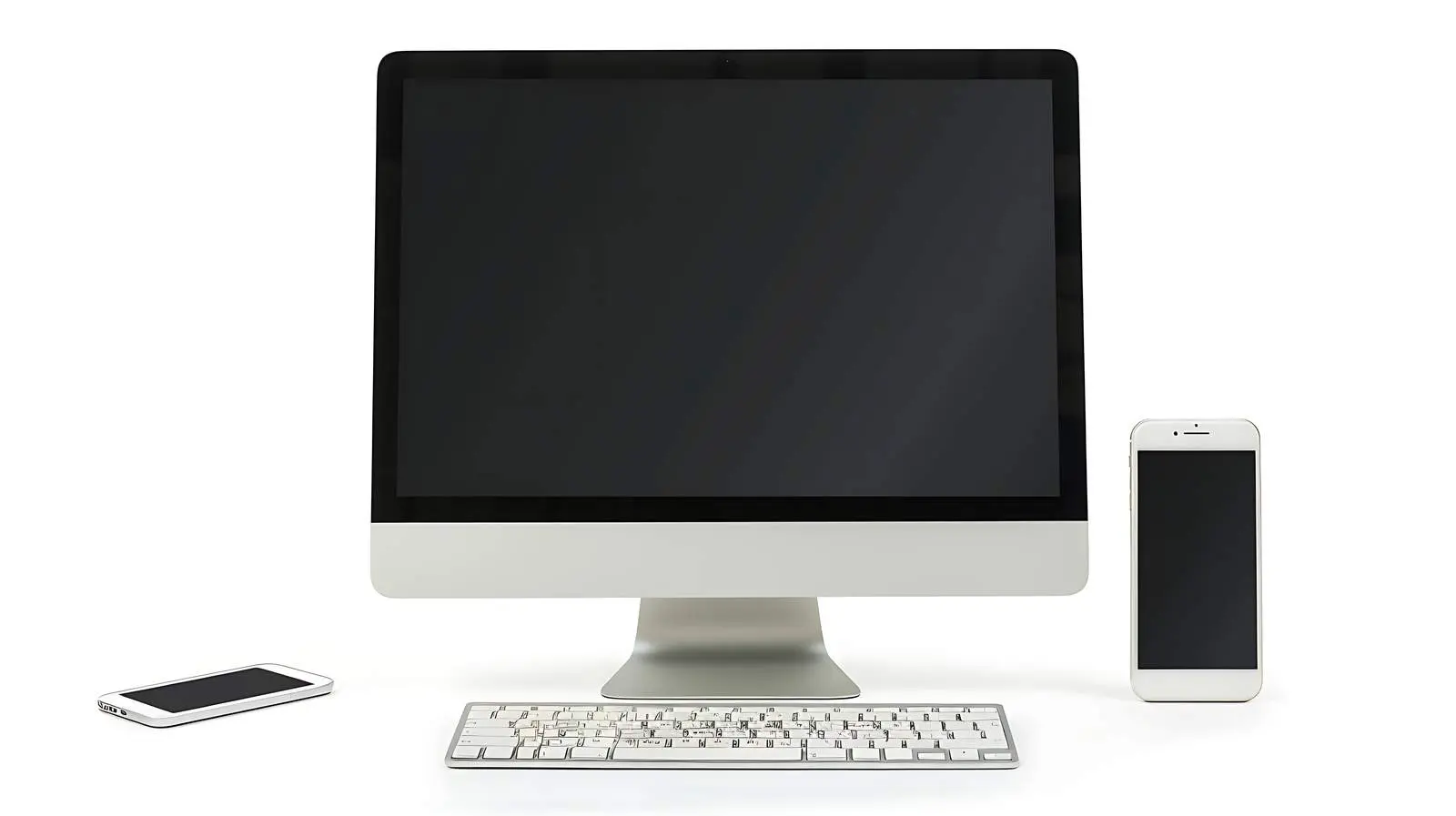 Daily Desktop with Computer and Smartphone — free download from Dotvec