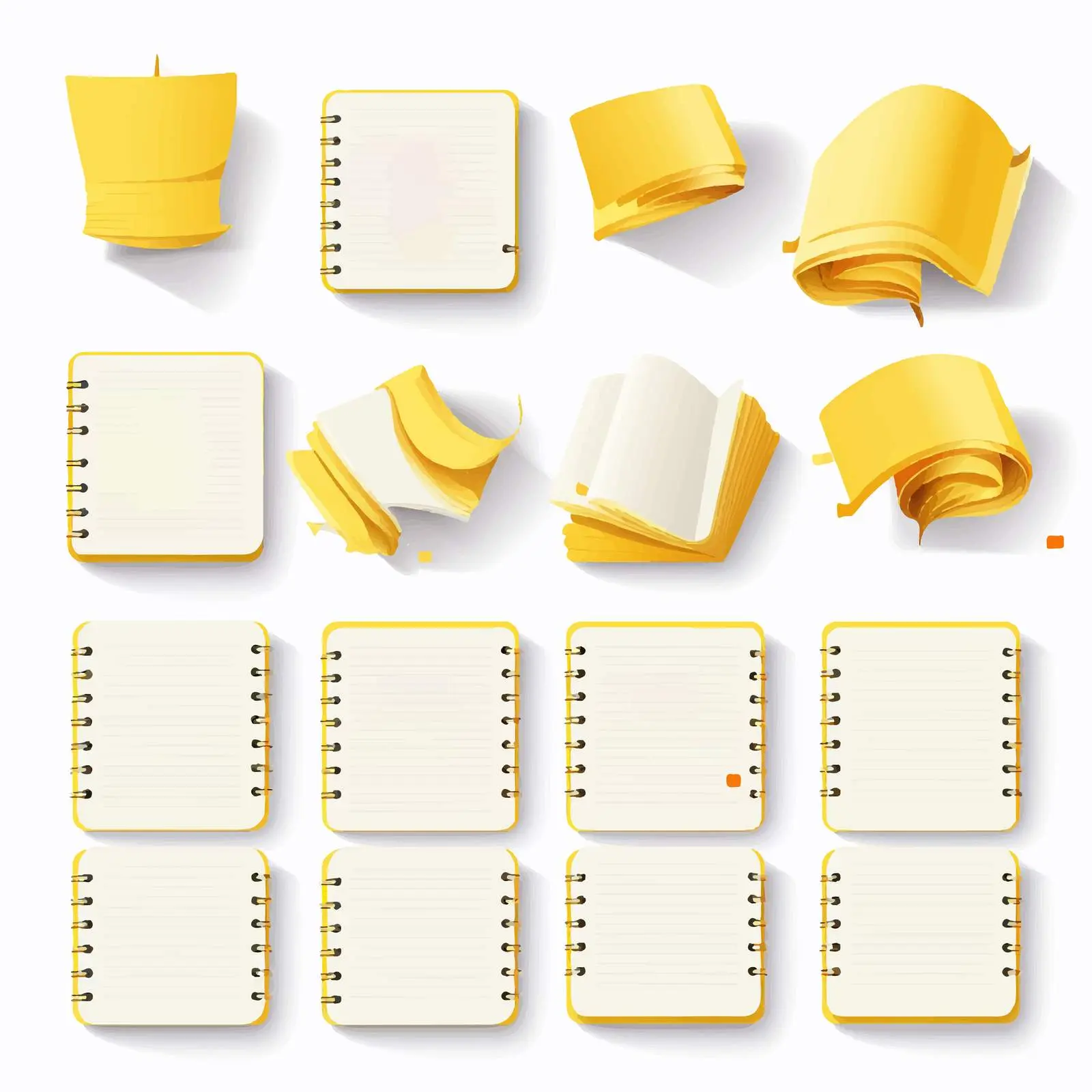 Clean Spiral Notepad with Bookmarks Vector — free download from Dotvec