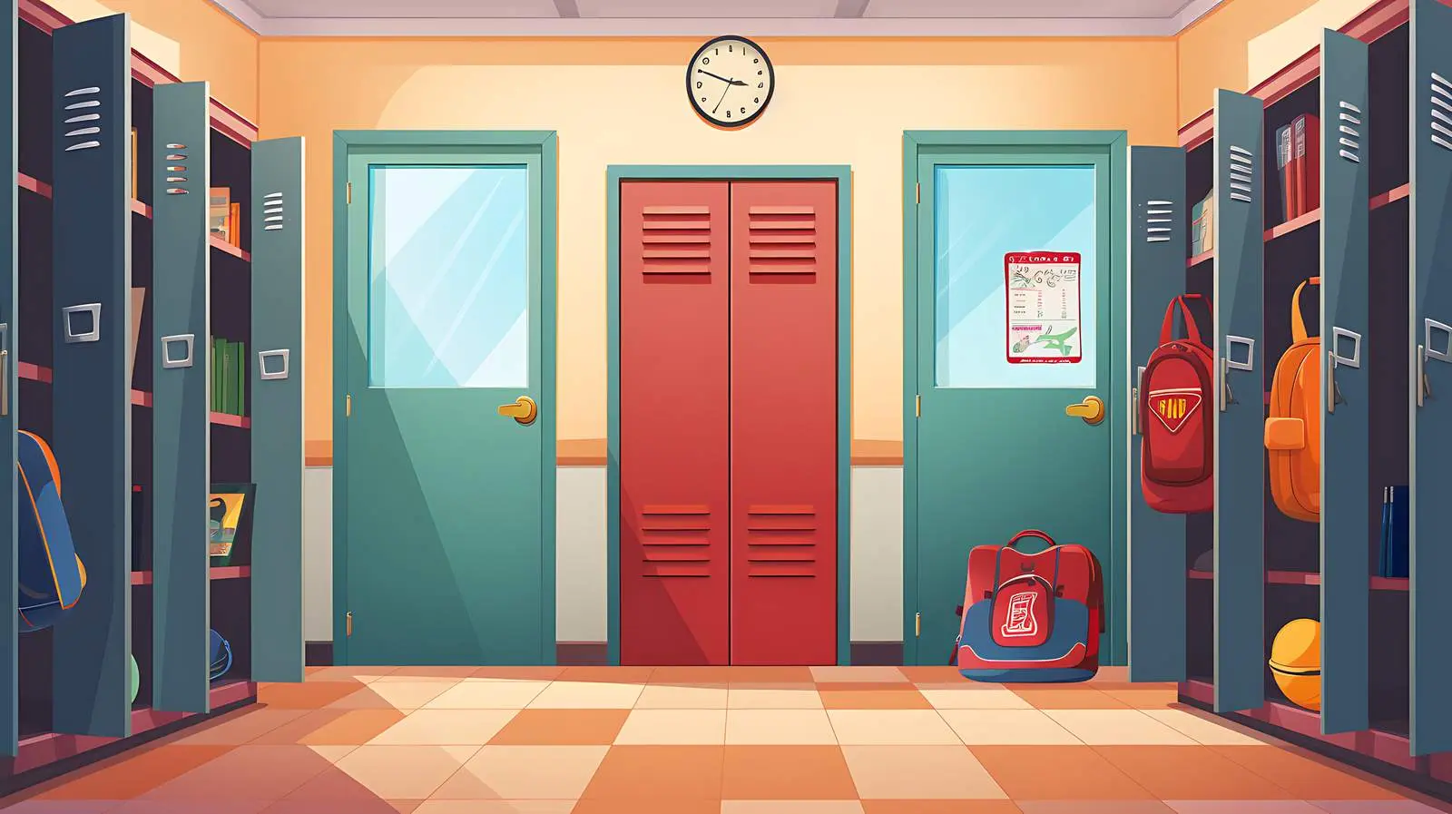 High School Locker Room Image — free download from Dotvec