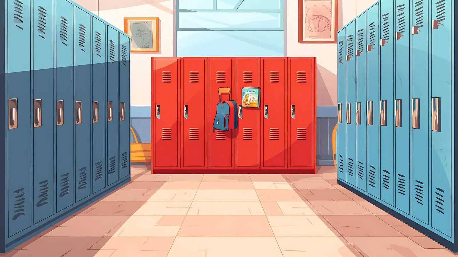 High School Locker Room View — free download from Dotvec