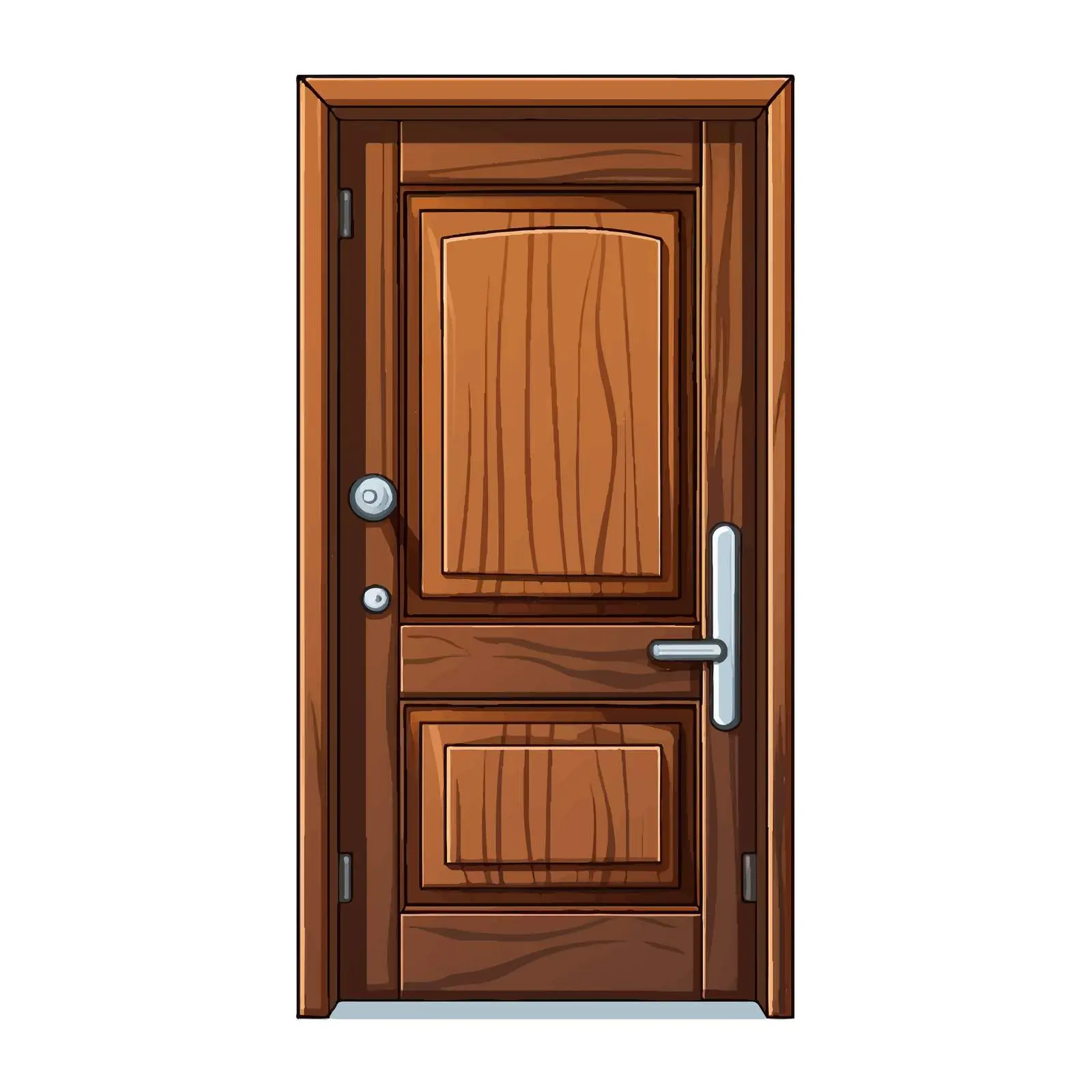 Open Door Line Vector Illustration – free opening image from Dotvec