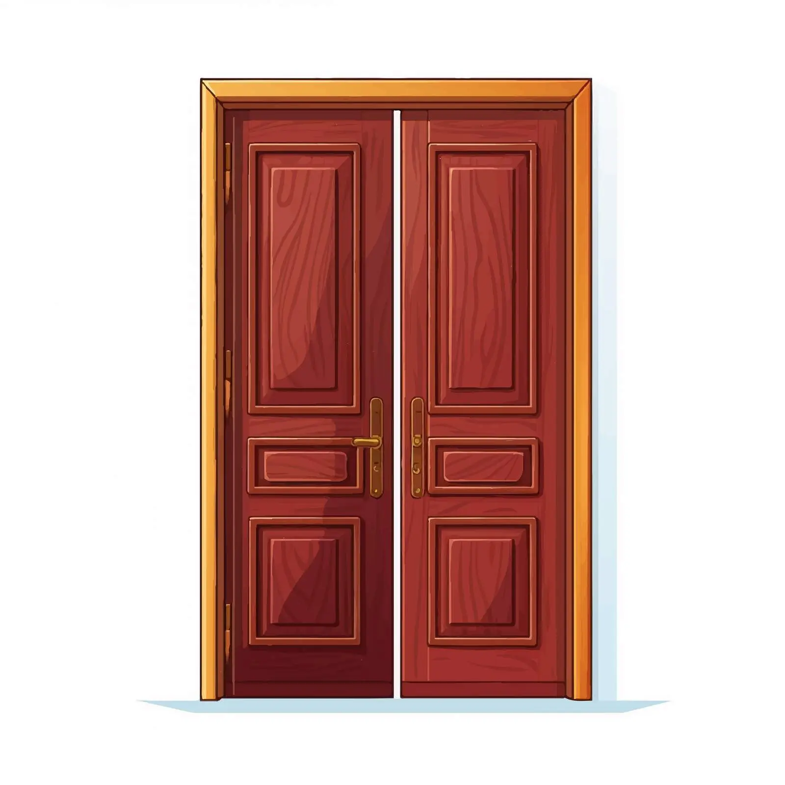 Open Door Vector Illustration on White Background — free download from Dotvec