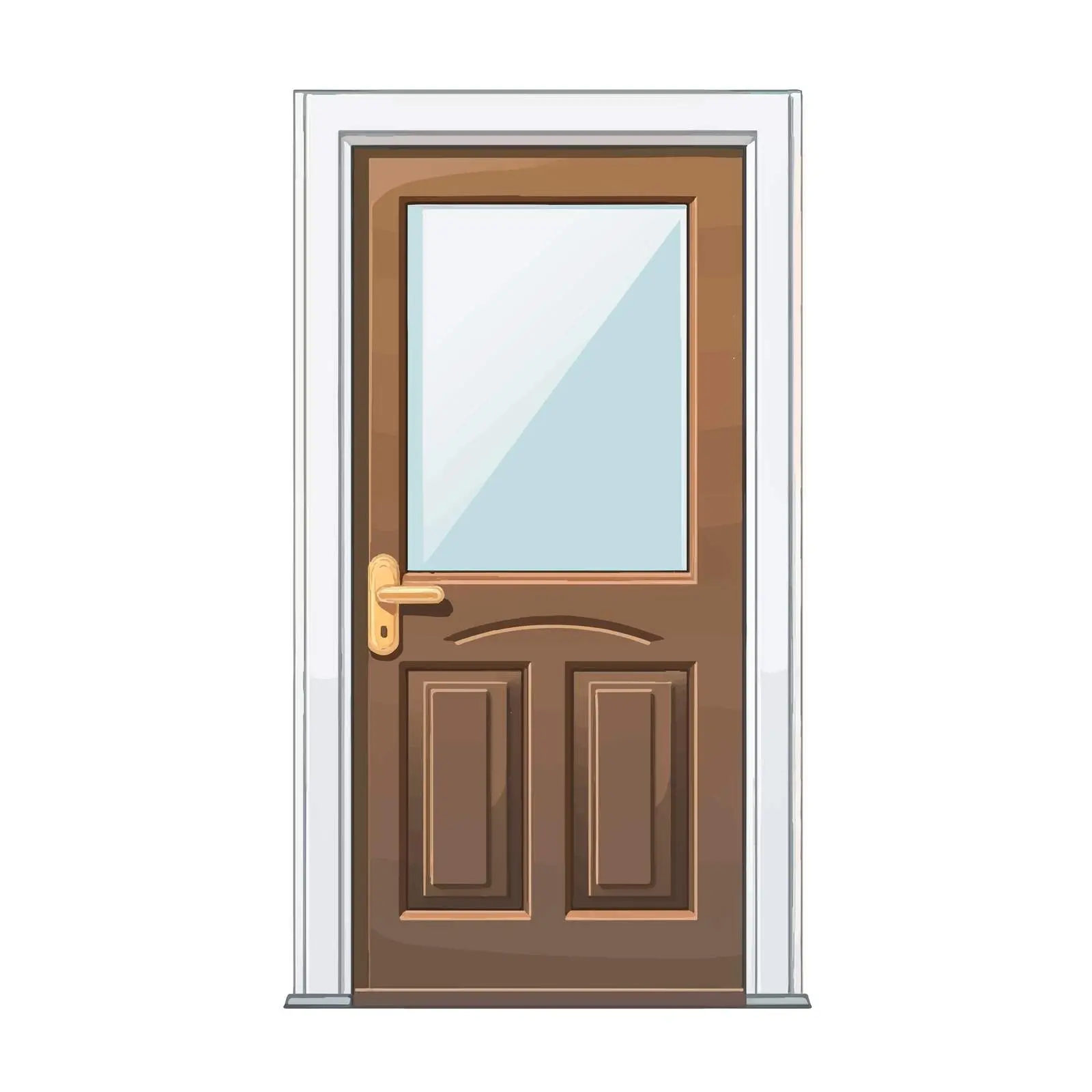 Open Door Vector Illustration on White Background — free download from Dotvec