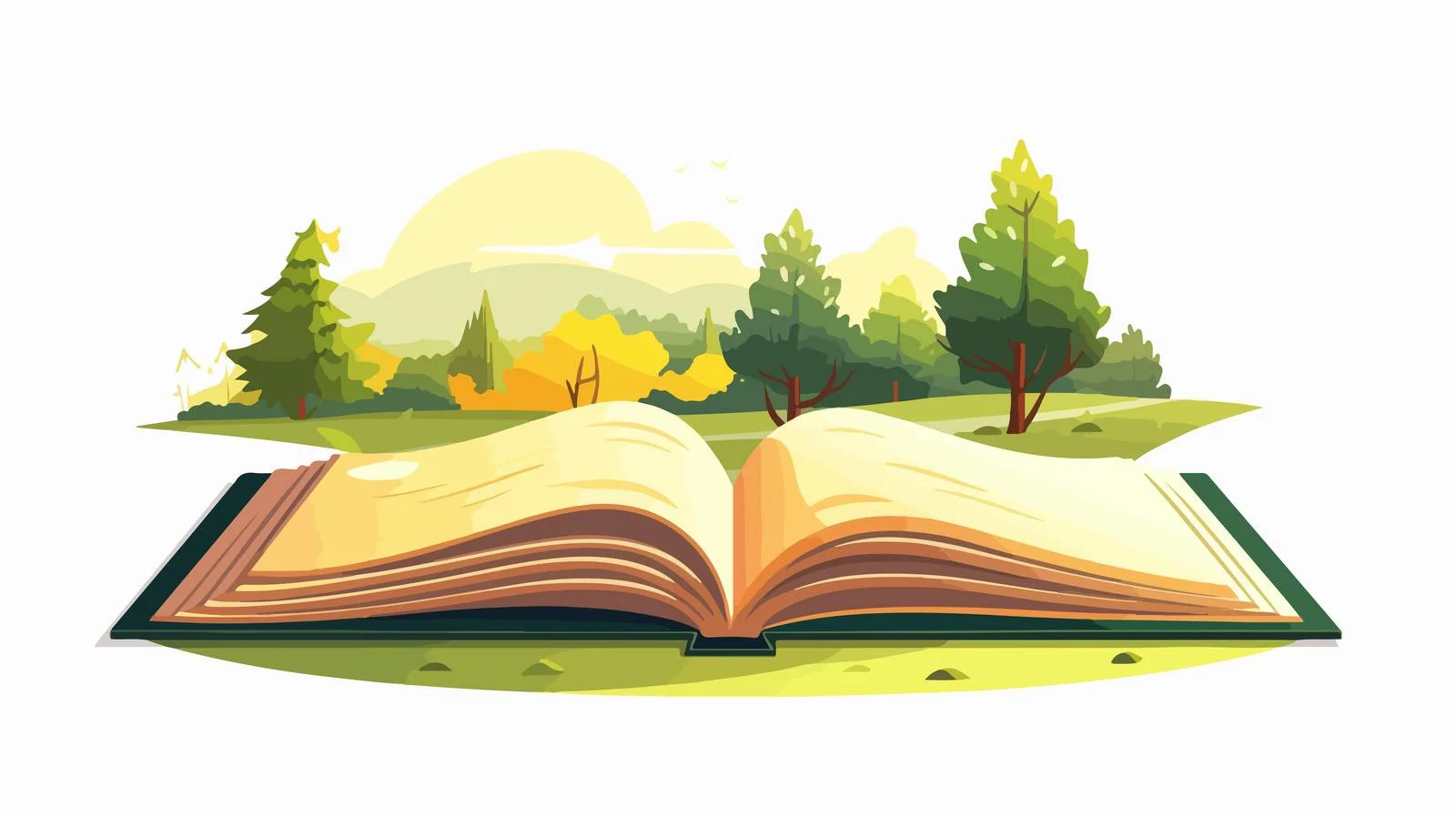 Vibrant Cartoon Opened Book — free download from Dotvec