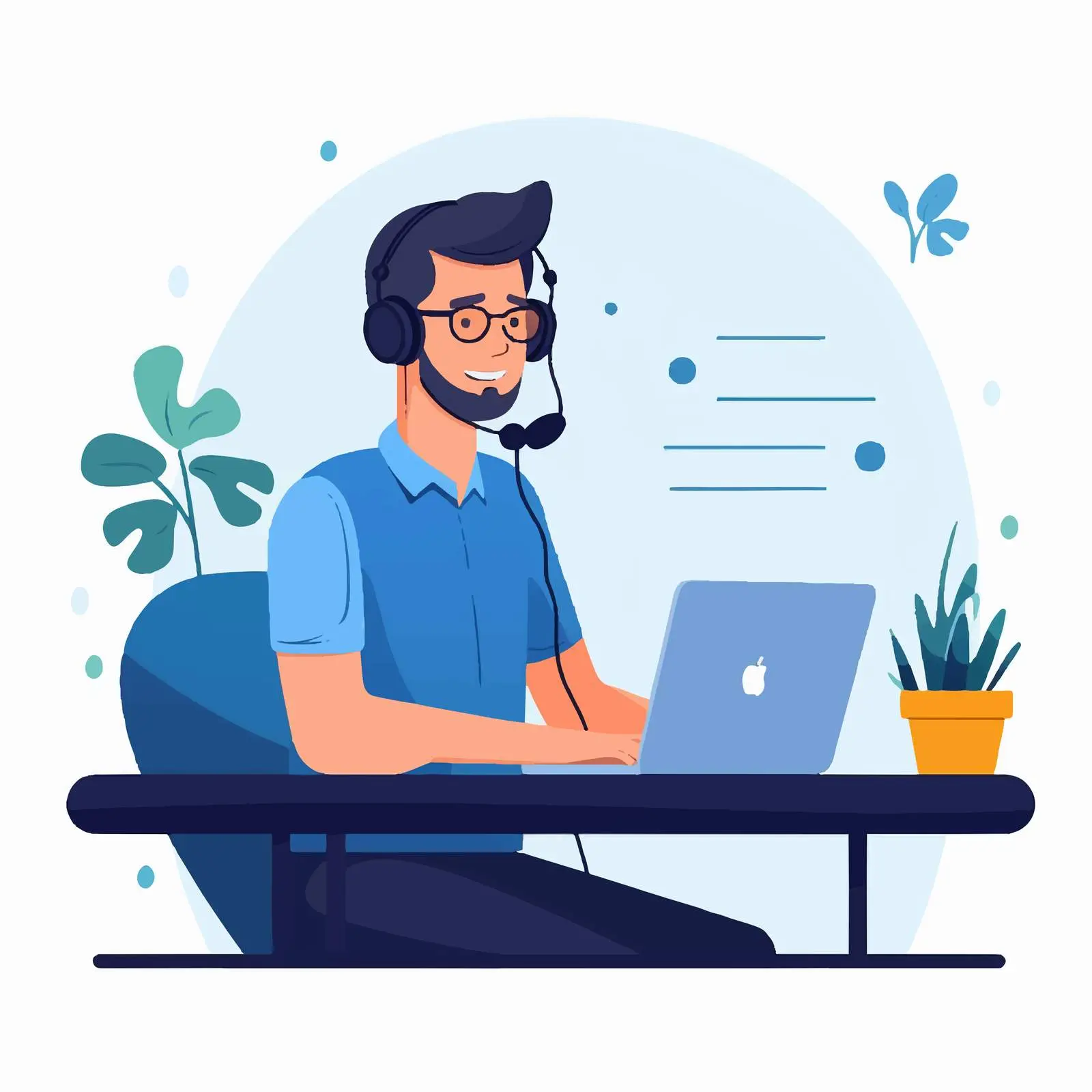 Call Center Operator Consulting Clients Online — free download from Dotvec