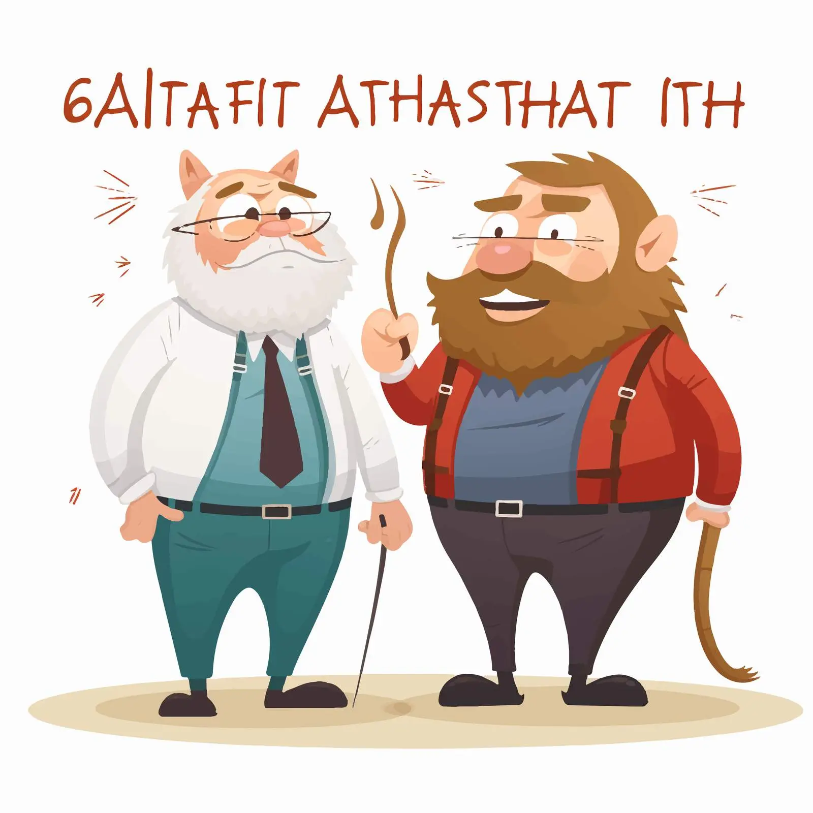 Thin and Fat Opposite Adjectives Illustration — free download from Dotvec