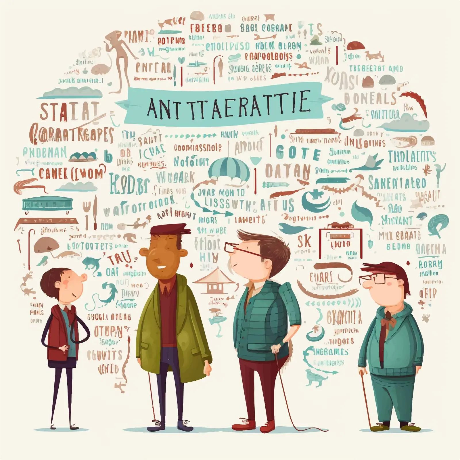 Thin and Fat Opposite Adjectives Illustration — free download from Dotvec