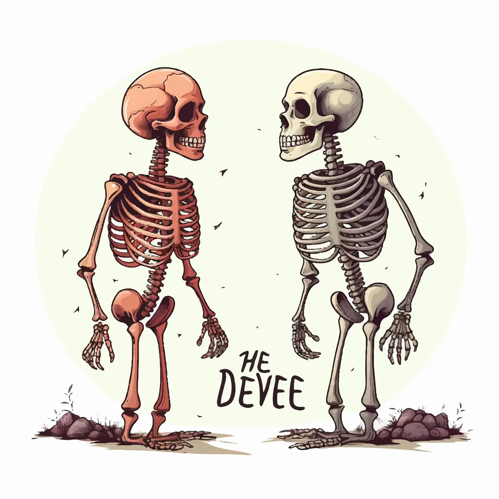 Alive and Dead Opposite Words Illustration Vector — free download from Dotvec