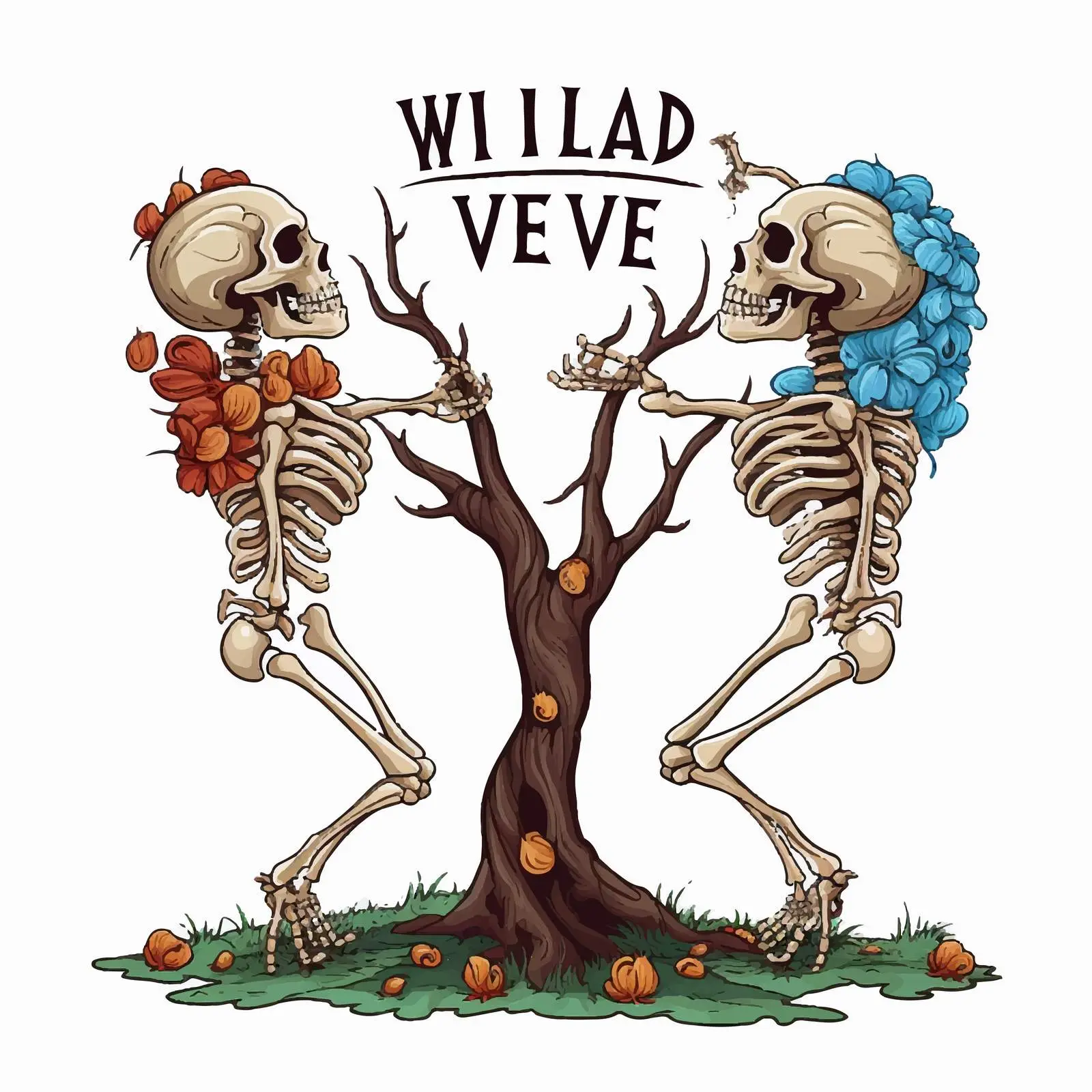 Alive and Dead Opposites Vector Illustration — free download from Dotvec