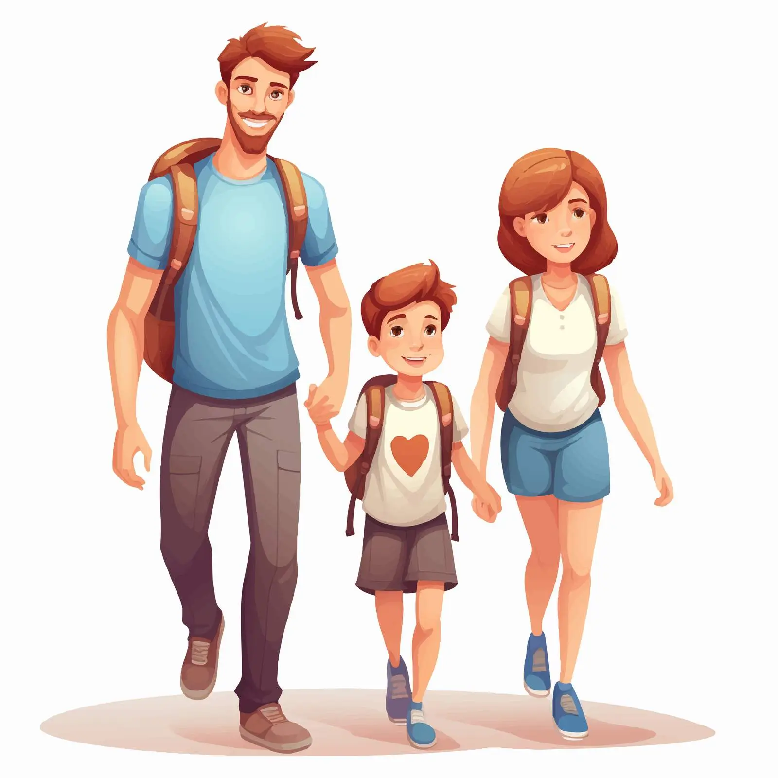 Daughter and Son Opposite Words Illustration — free download from Dotvec