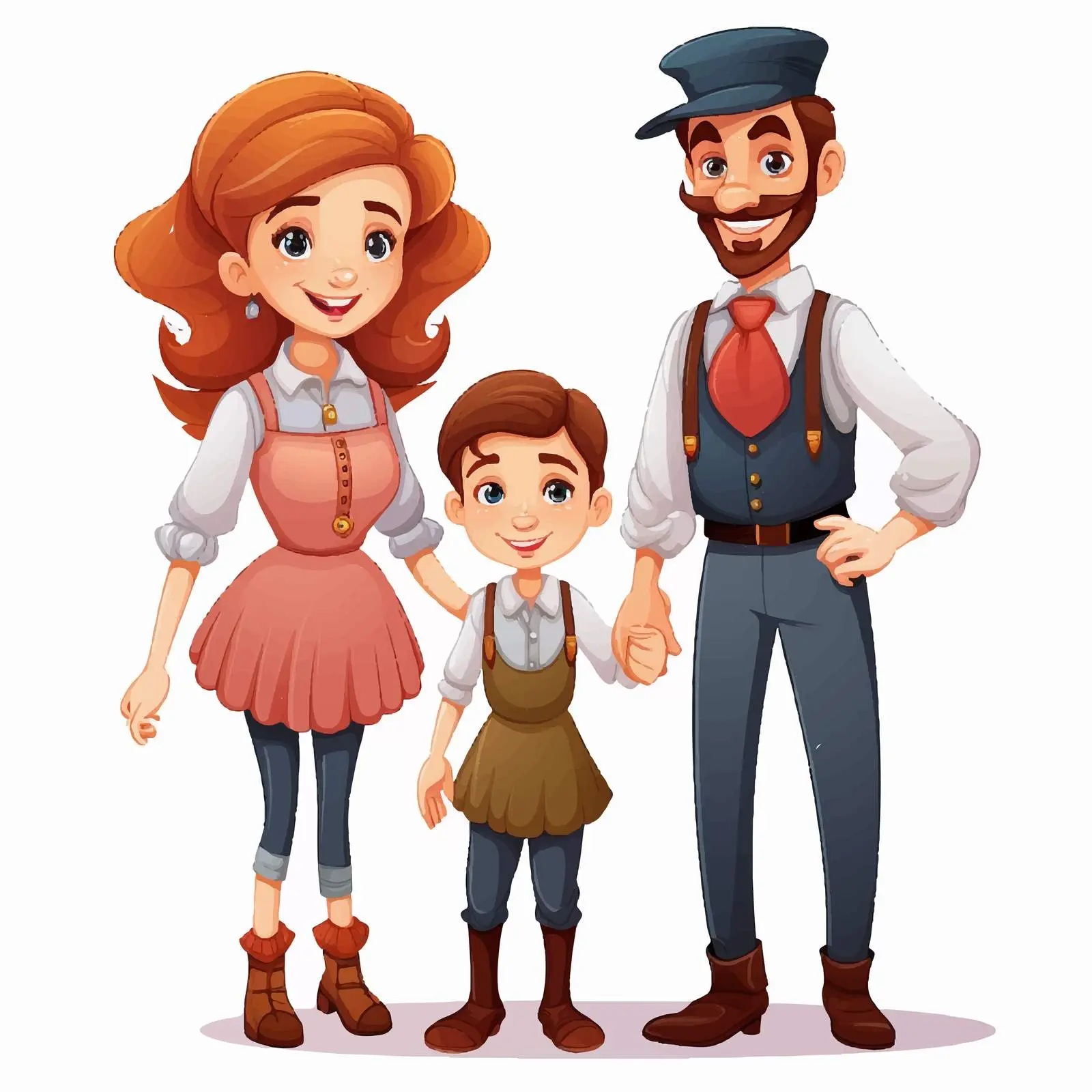 Daughter and Son Opposite Words Illustration — free download from Dotvec