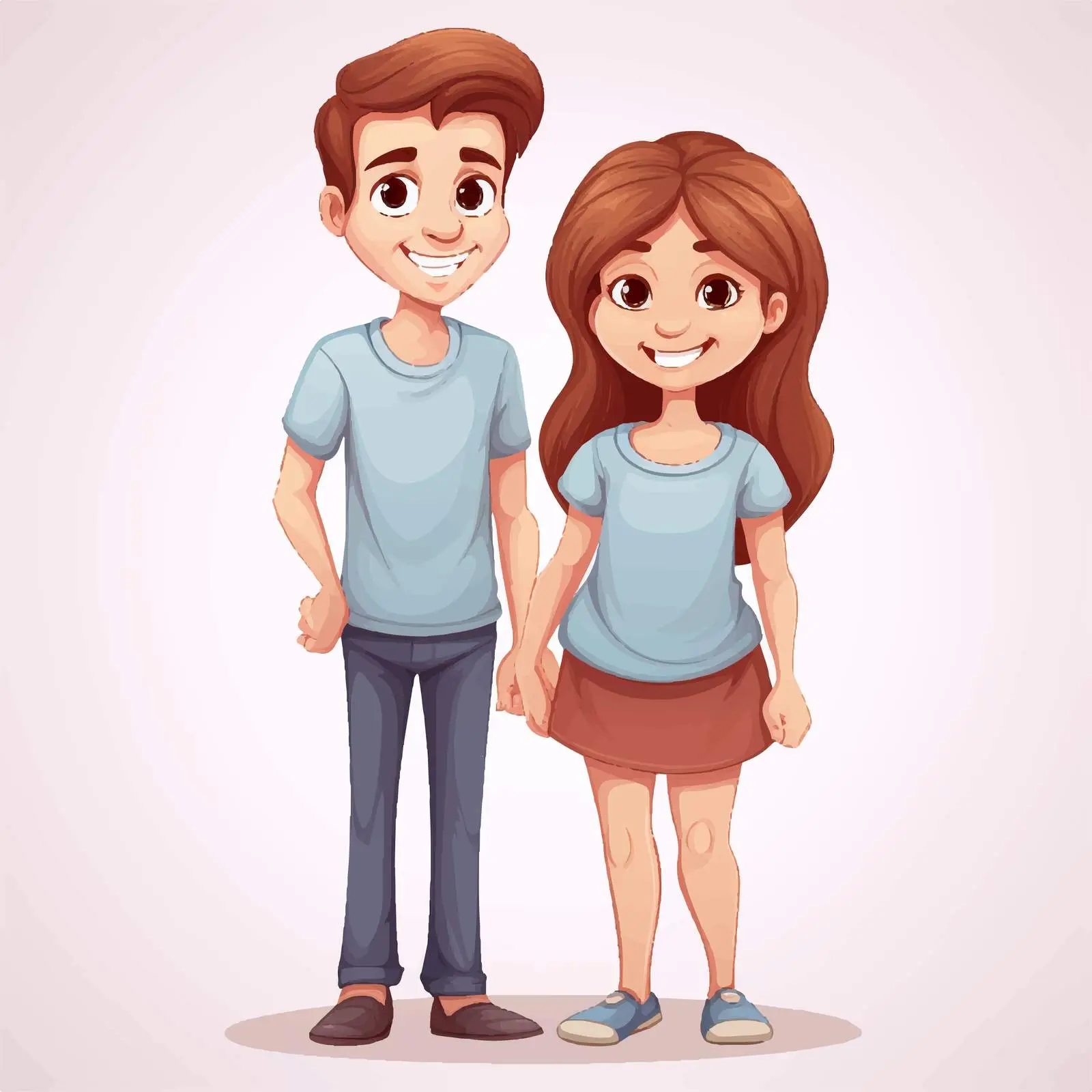 Daughter and Son Opposite Words Illustration — free download from Dotvec
