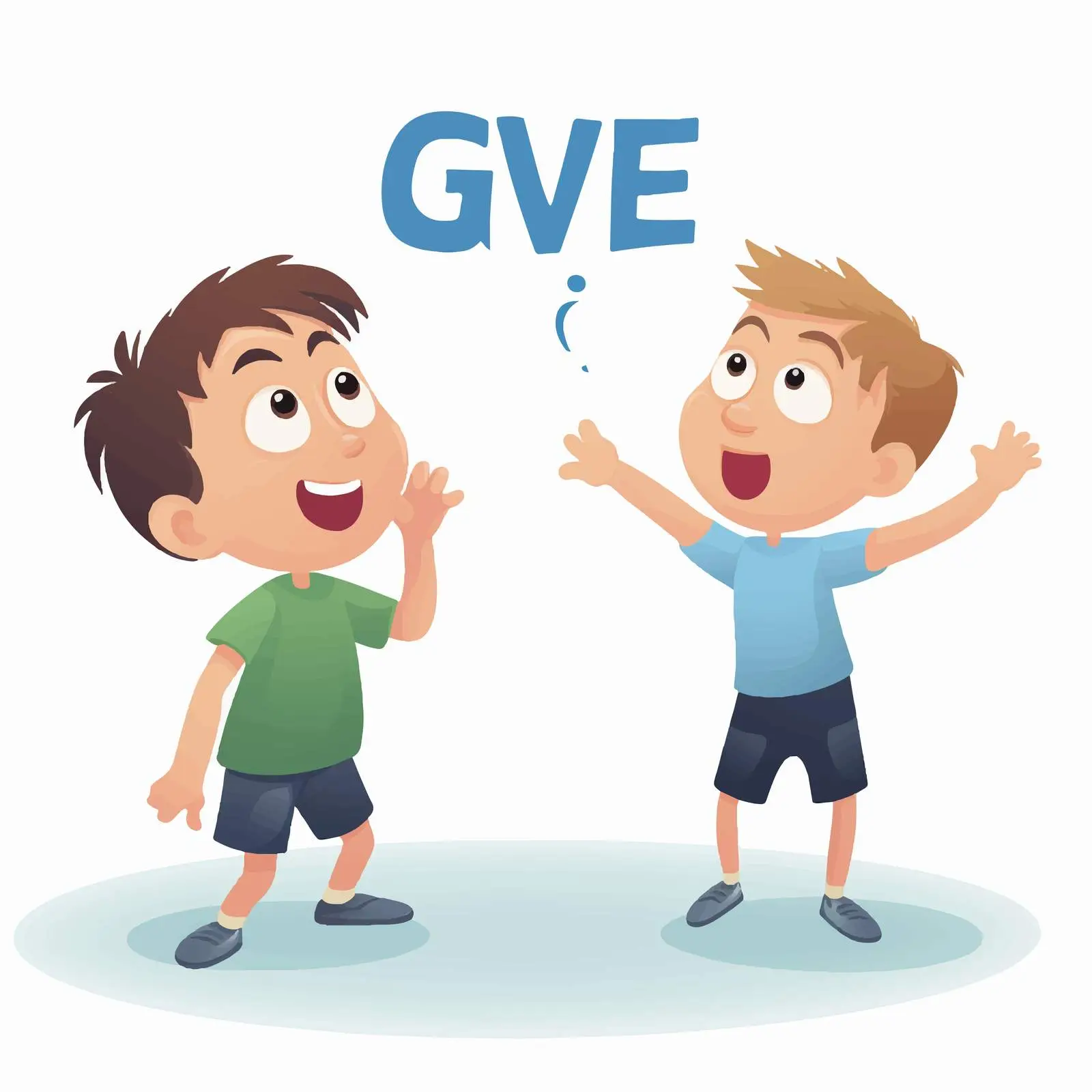 Opposite Words Illustration: Give and Get — free download from Dotvec