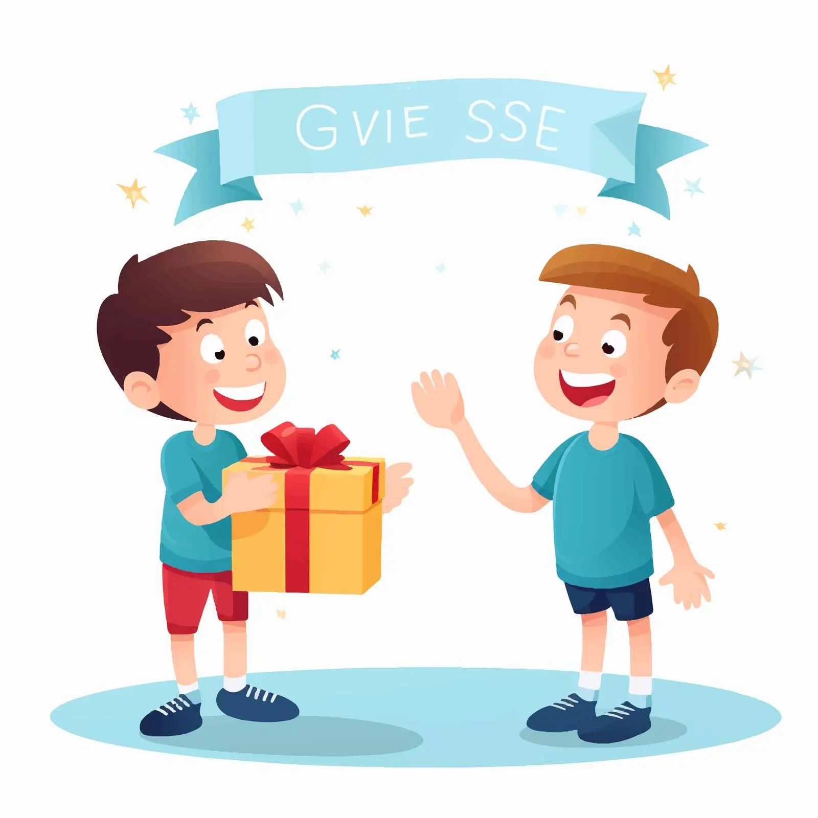 Opposite Words Give and Get Illustration Vector — free download from Dotvec