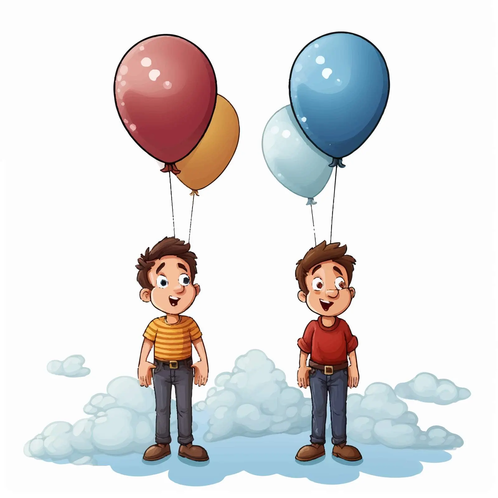 Up and Down Opposite Words Vector Illustration – free language learning image from Dotvec