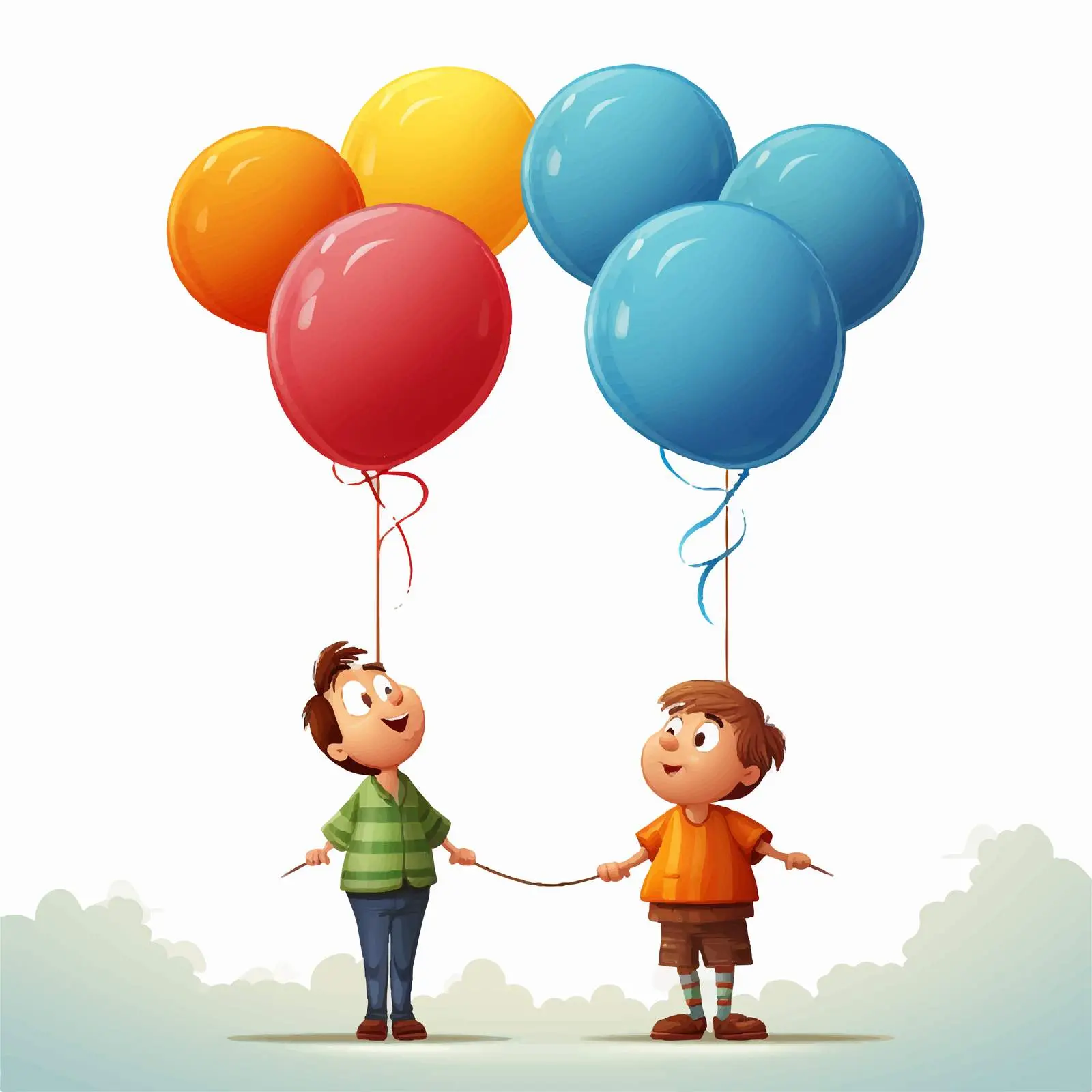 Up and Down Opposite Words Illustration Vector – free language learning image from Dotvec