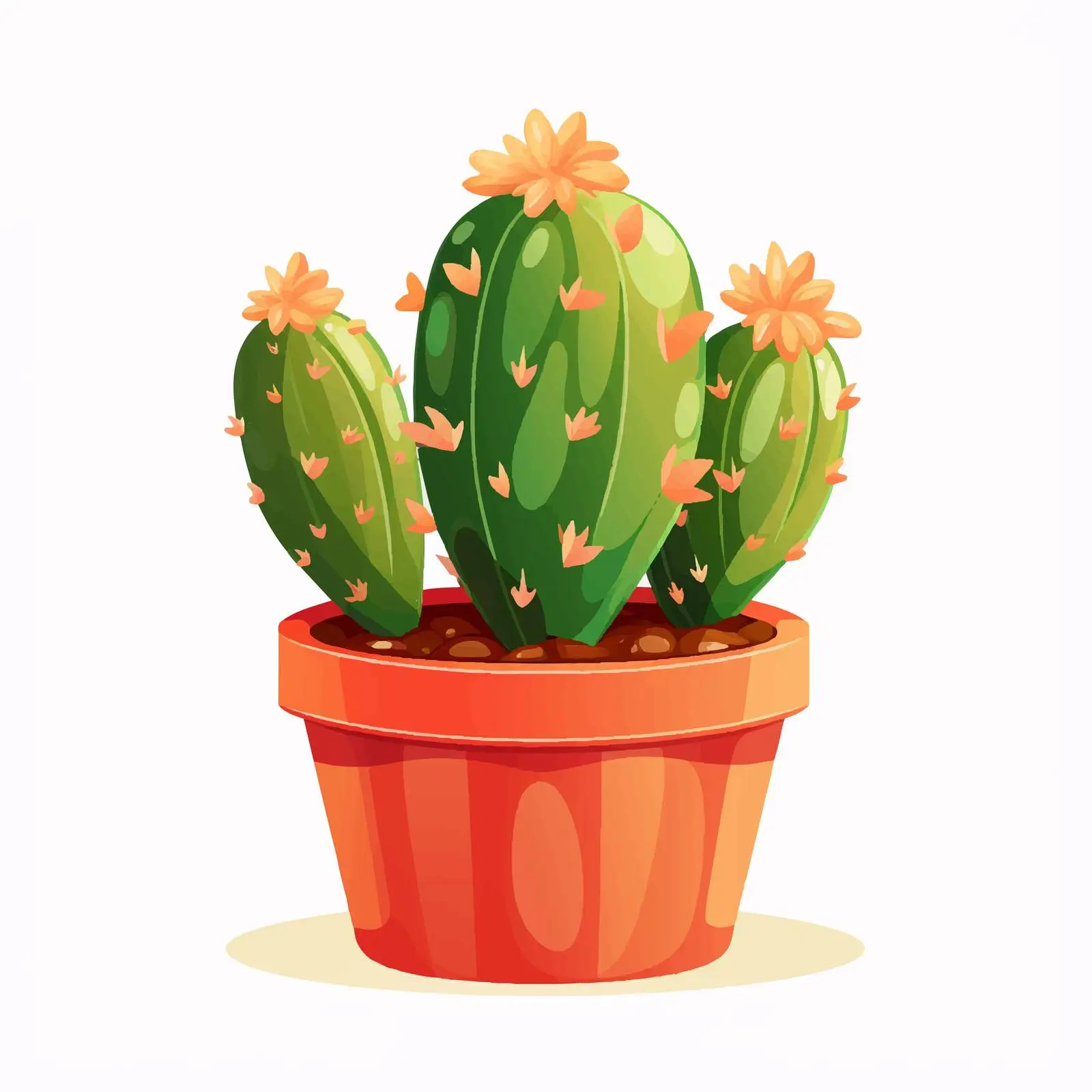 Potted Pear Cactus House Plant with Thorns – free house plant care image from Dotvec