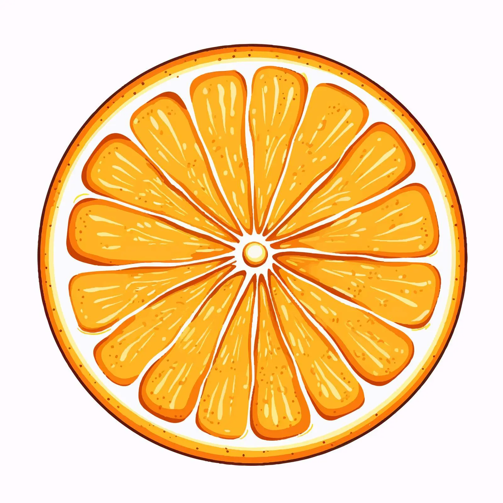 Orange Line Vector Illustration on White Background — free download from Dotvec