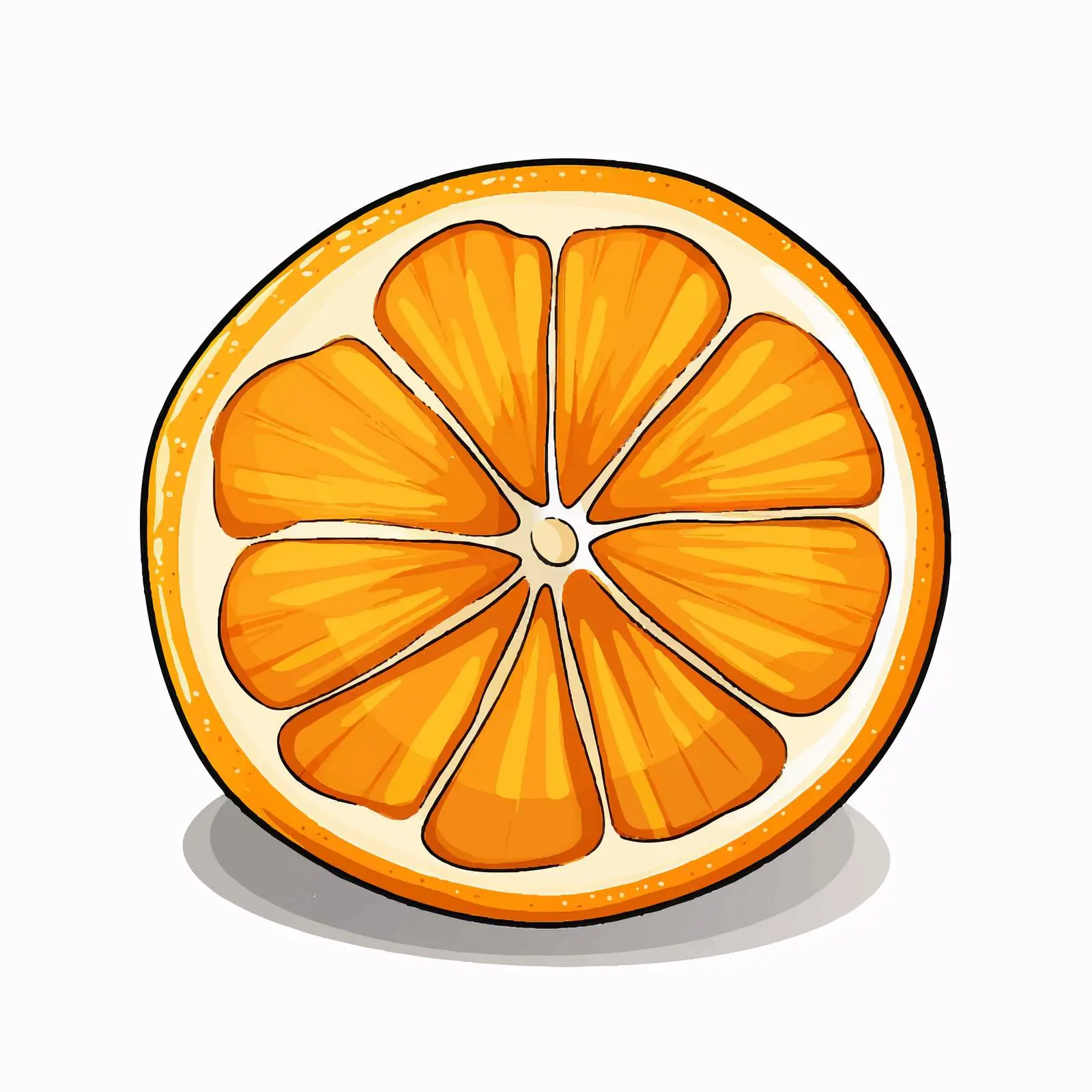 Orange Line Vector Illustration on White Background — free download from Dotvec