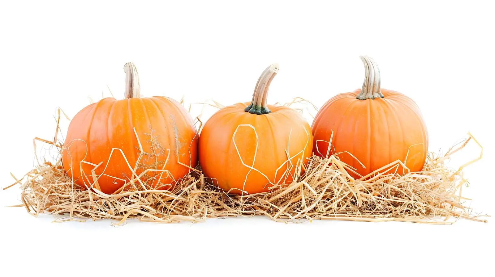 Vibrant Orange Pumpkins on Straw Background — free download from Dotvec