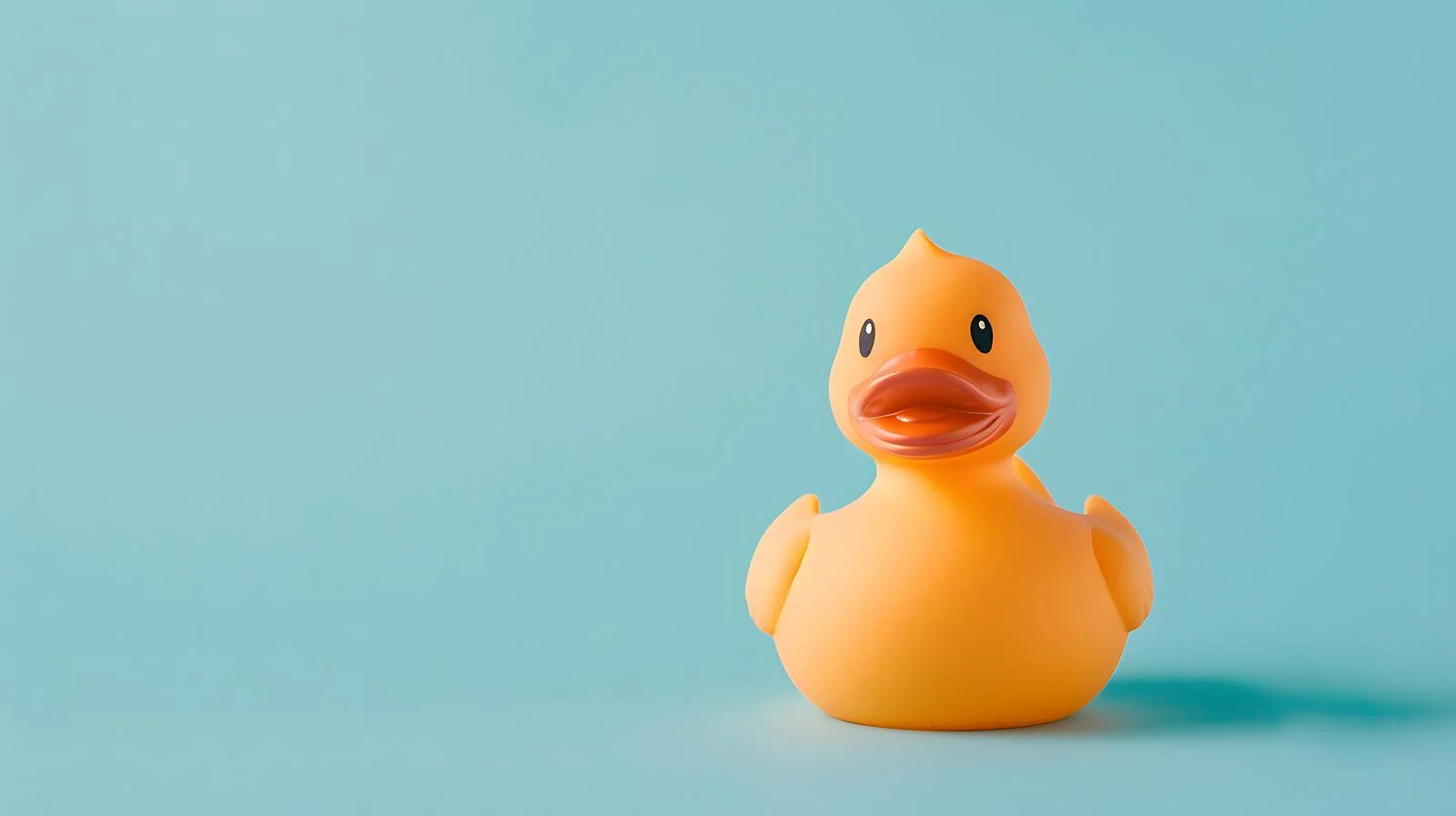 Vibrant Rubber Duck Blue Background Image — free download from Dotvec
