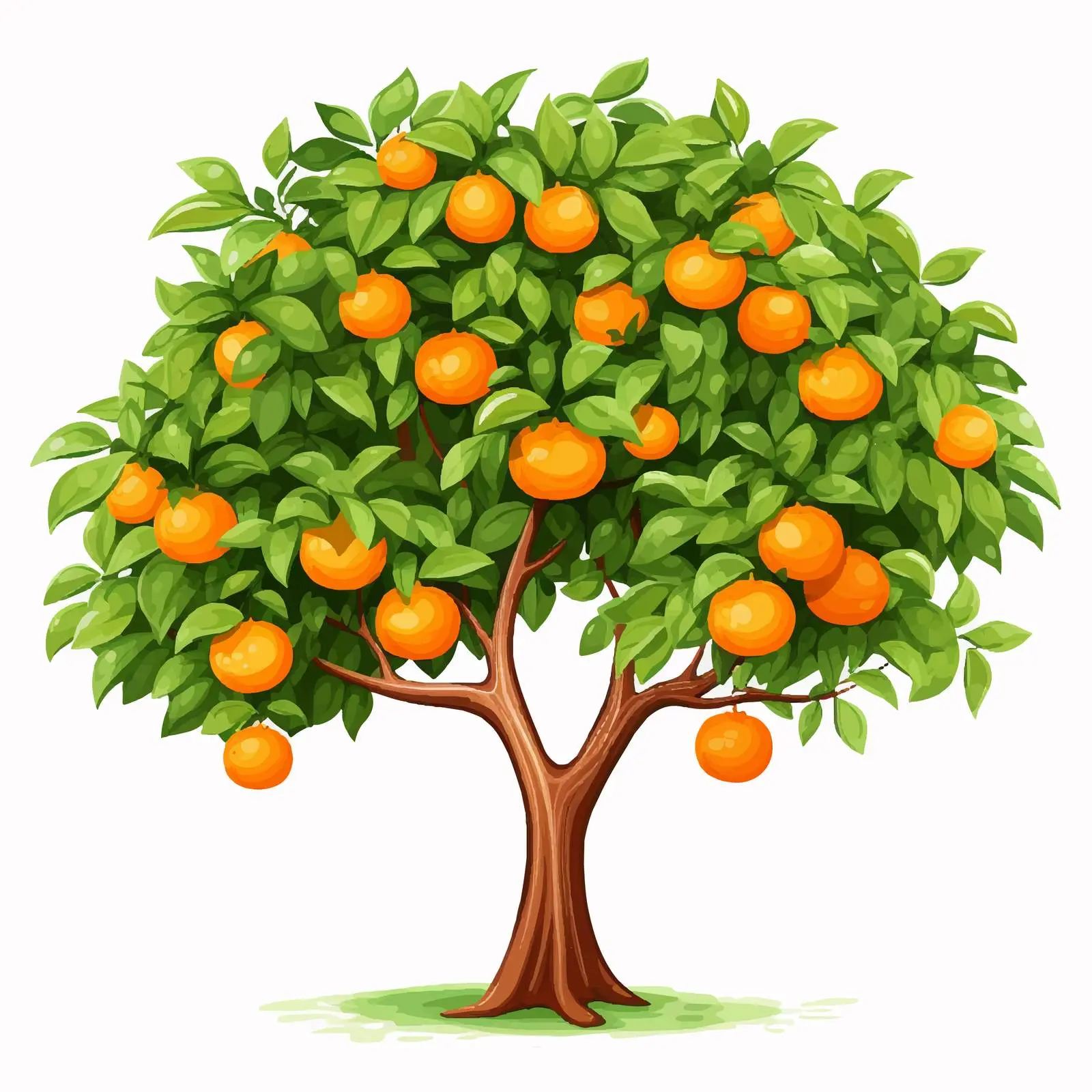 Isolated Orange Tree Illustration on White Background — free download from Dotvec