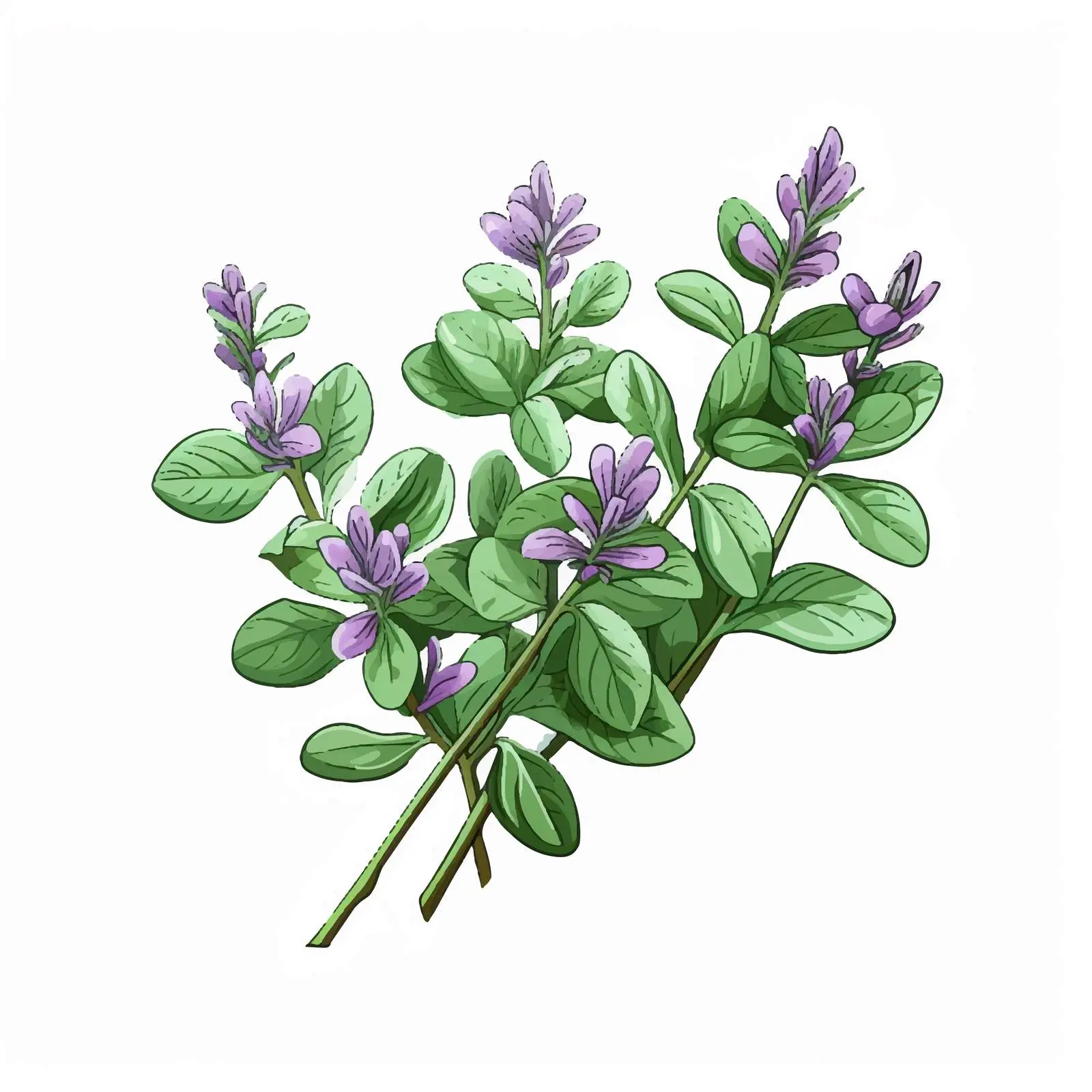 Hand-Drawn Oregano and Marjoram Botanical Vectors — free download from Dotvec