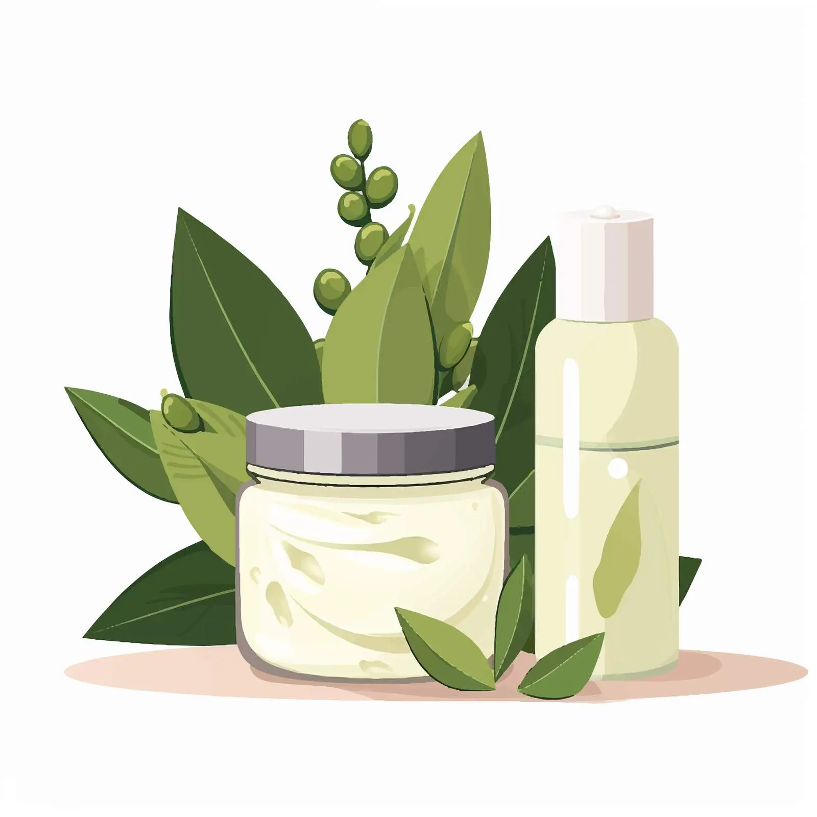 Natural Beauty Cream in Jar and Tube — free download from Dotvec