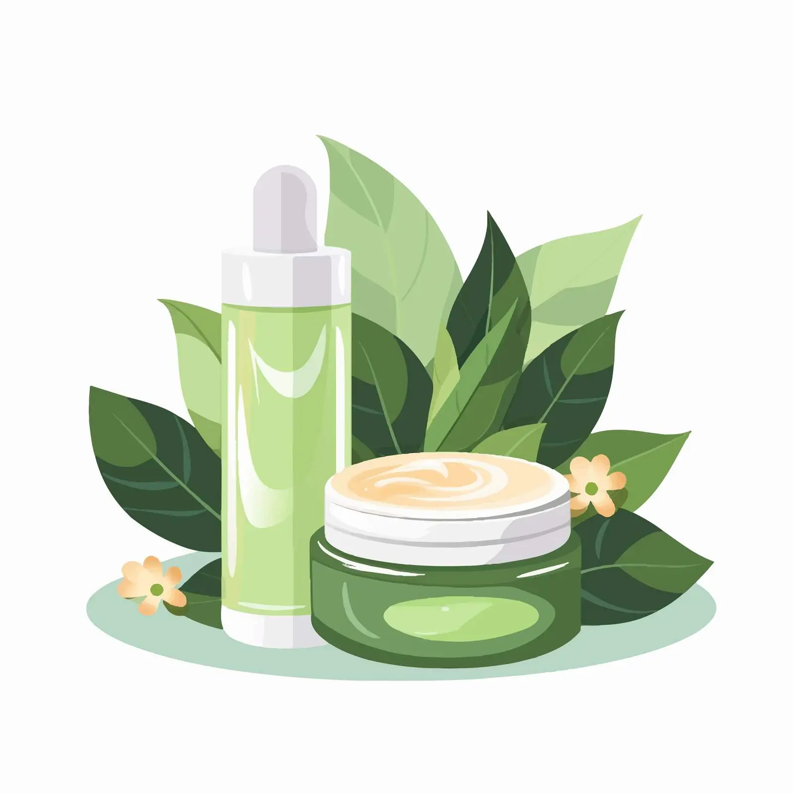 Natural Organic Cream in Jar and Tube — free download from Dotvec