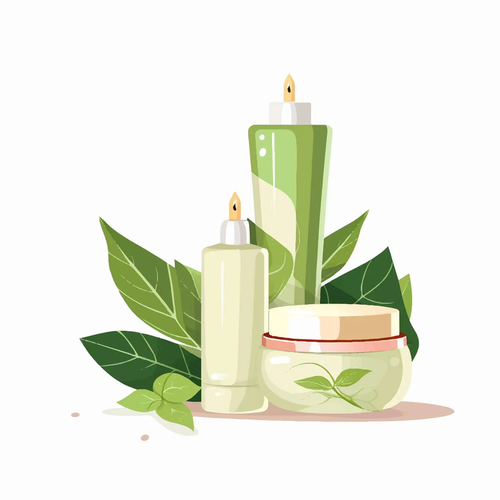 Natural Organic Cream Packaging in Jar and Tube — free download from Dotvec