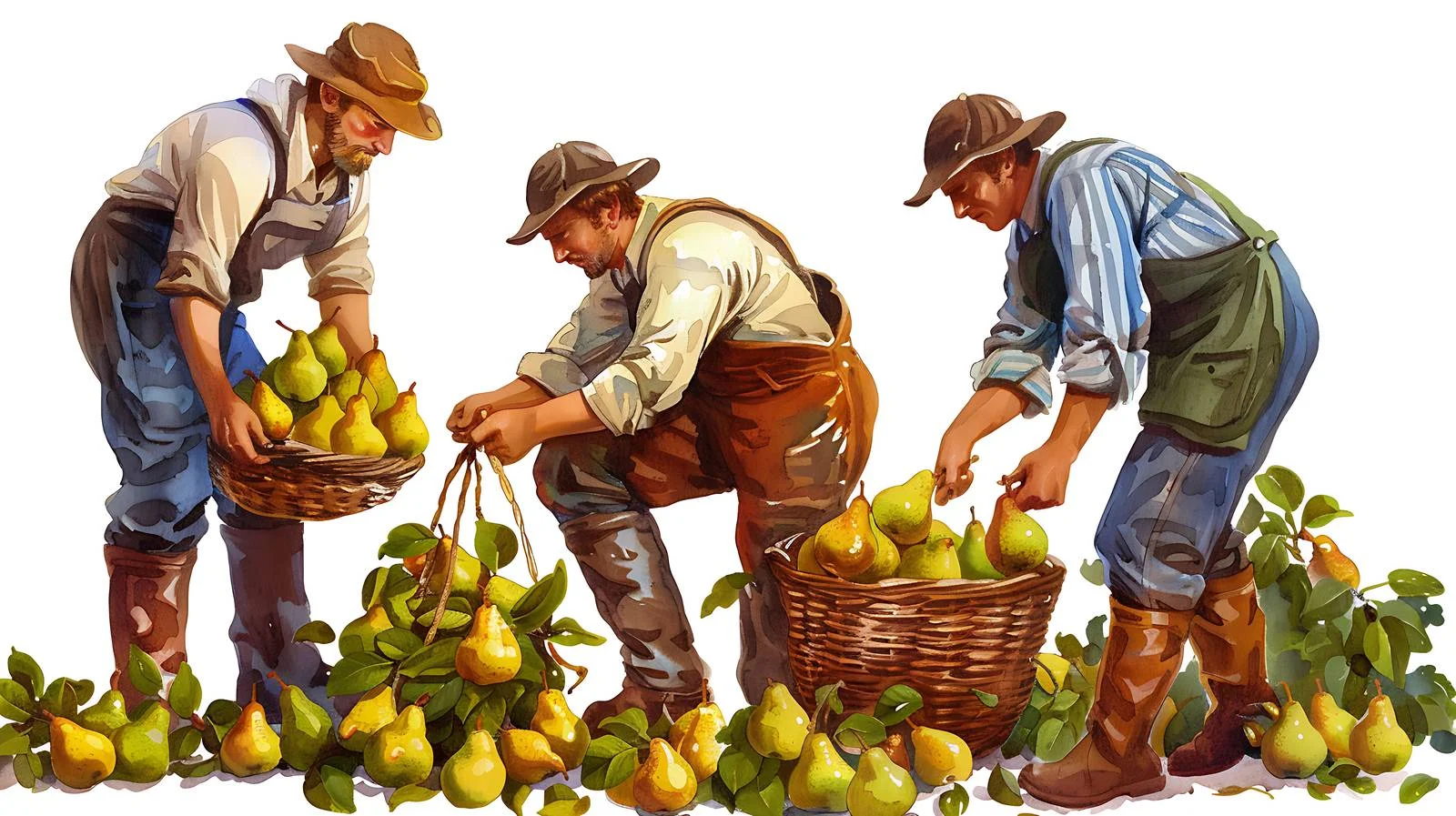 Harvesting Williams Pears by Organic Farmers — free download from Dotvec