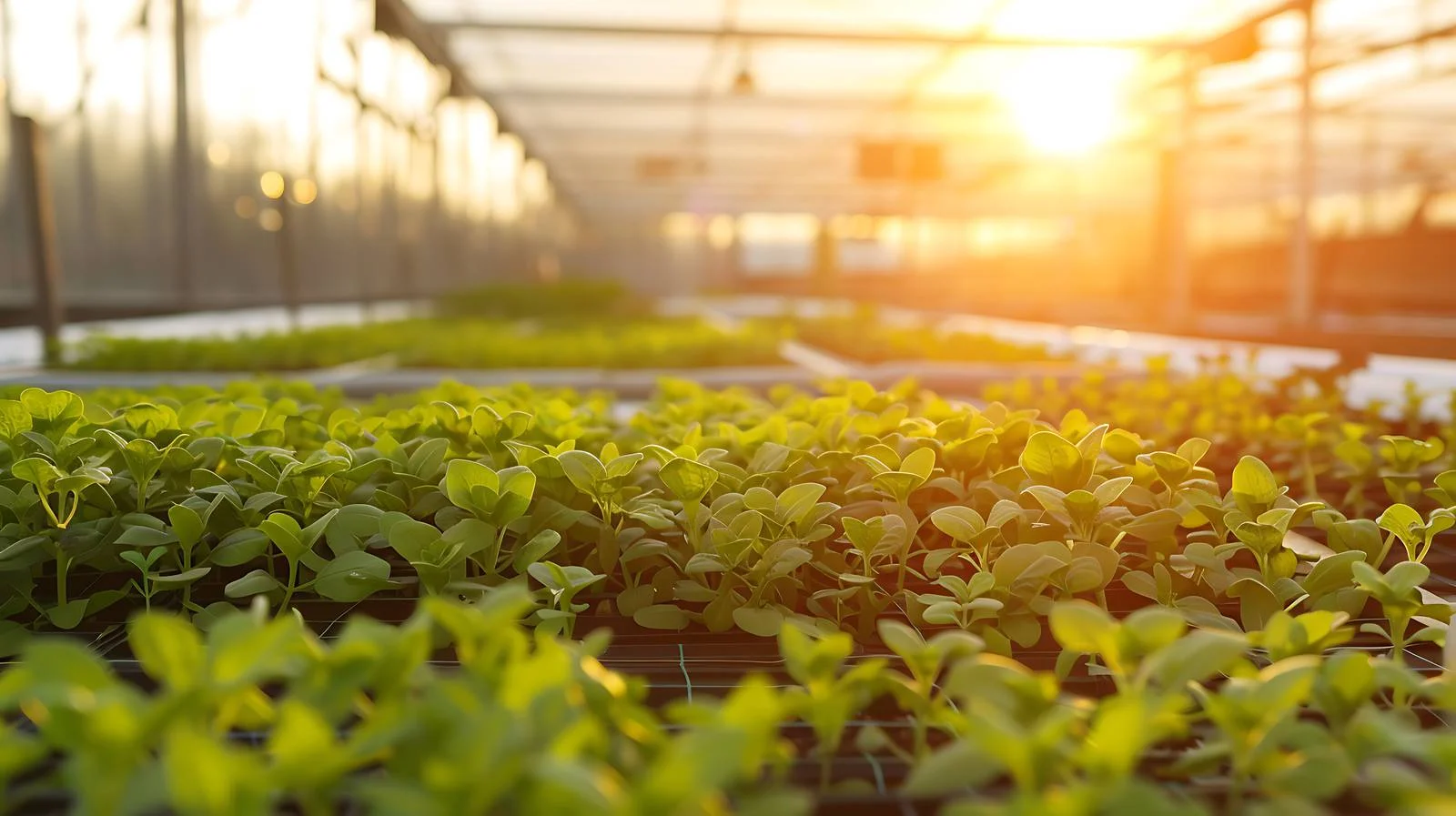 Organic Hydroponic Garden in Greenhouse — free download from Dotvec