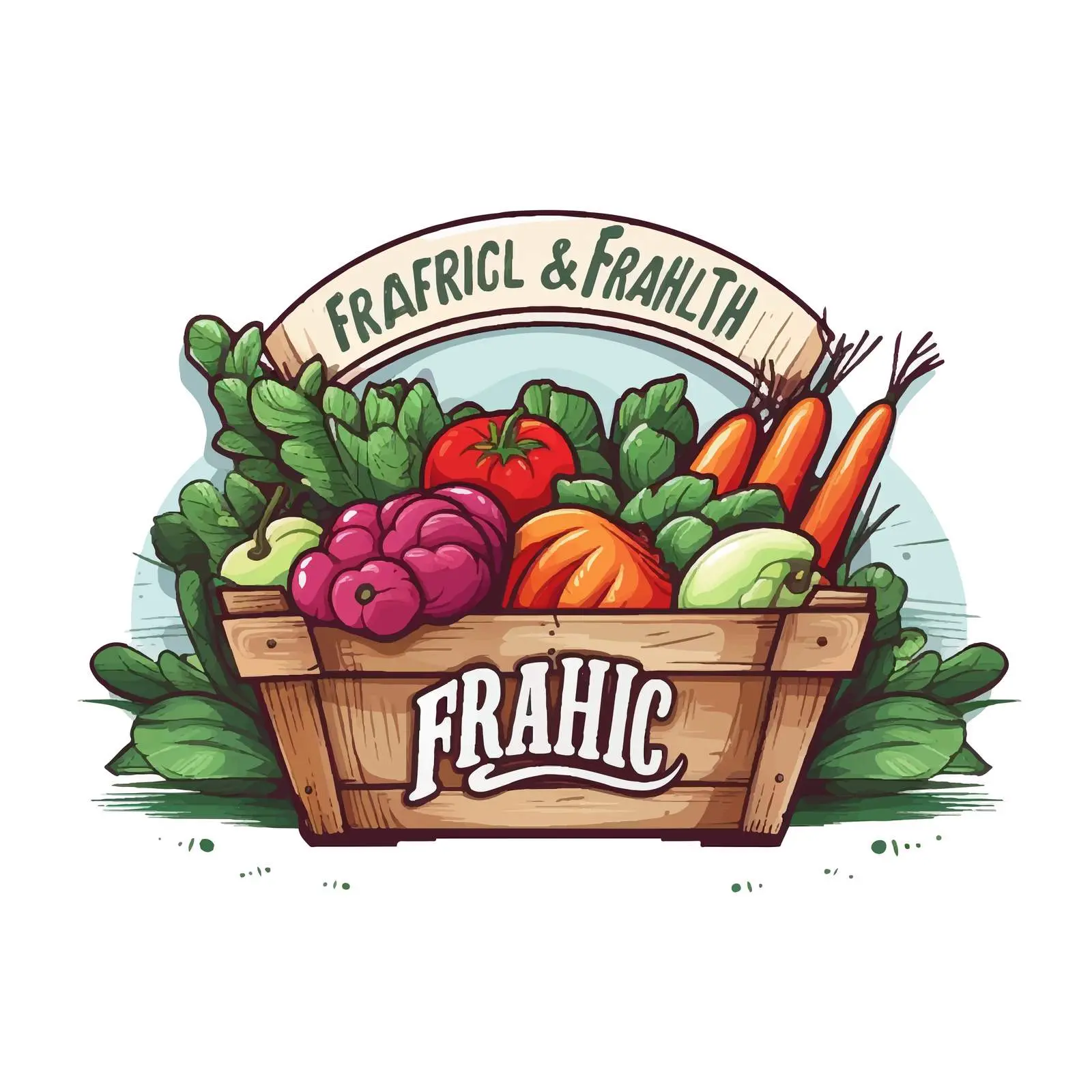 Farm Fresh Organic Products Vector Illustration — free download from Dotvec