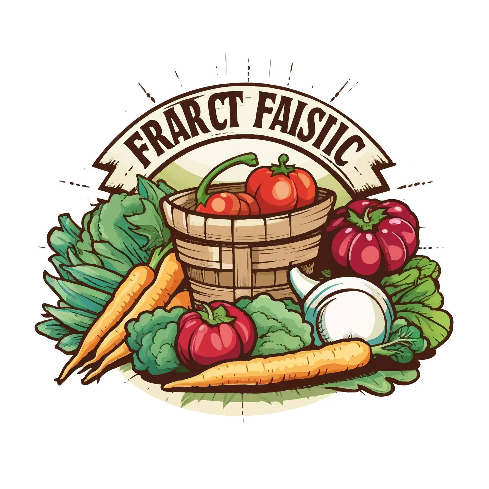 Fresh Organic Farm Products Vector Illustration — free download from Dotvec